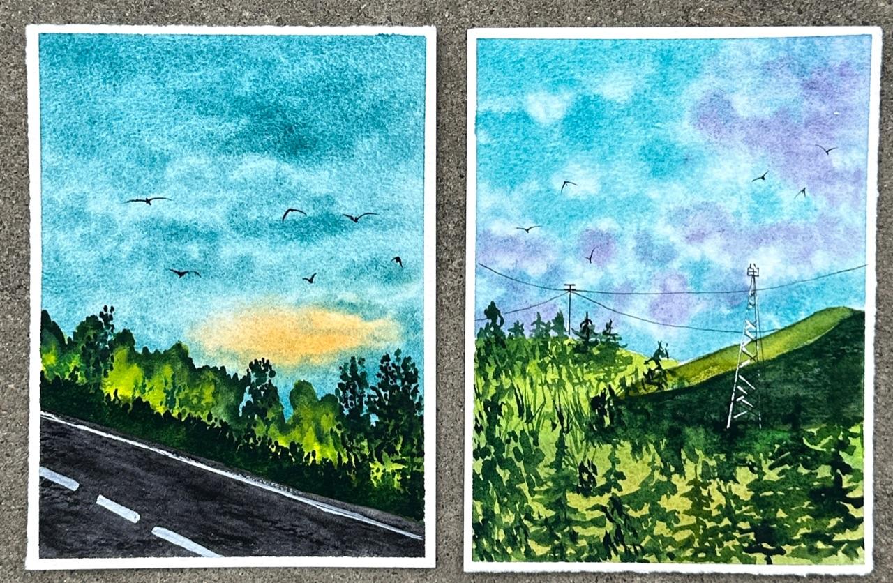 Painting Tranquil Blue Skies - image 4 - student project