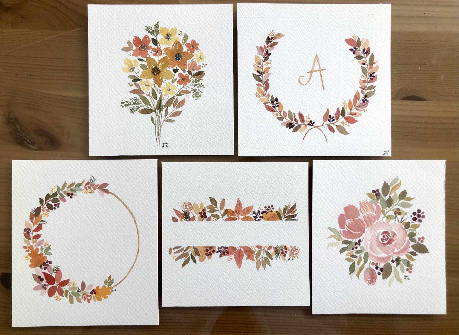 Autumn Watercolor: Paint Fall Florals and Foliage with Gold Accents - image 1 - student project