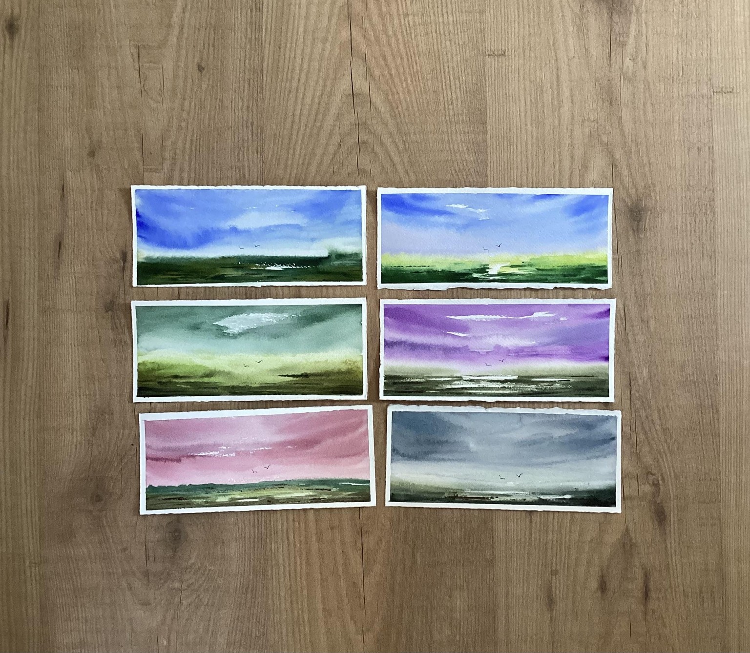 Loose and colorful watercolor skies - image 1 - student project