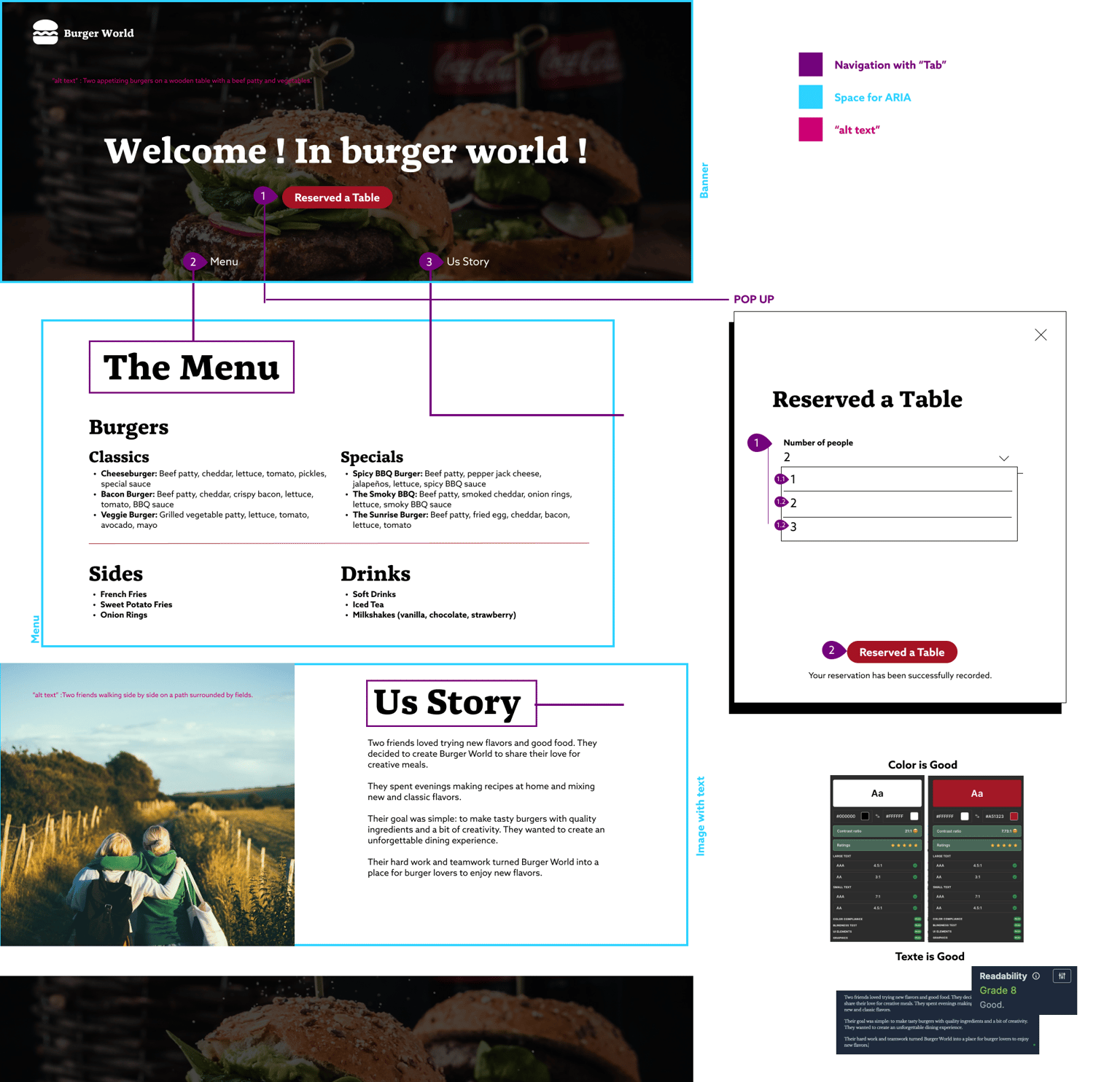An accessible website! - image 1 - student project