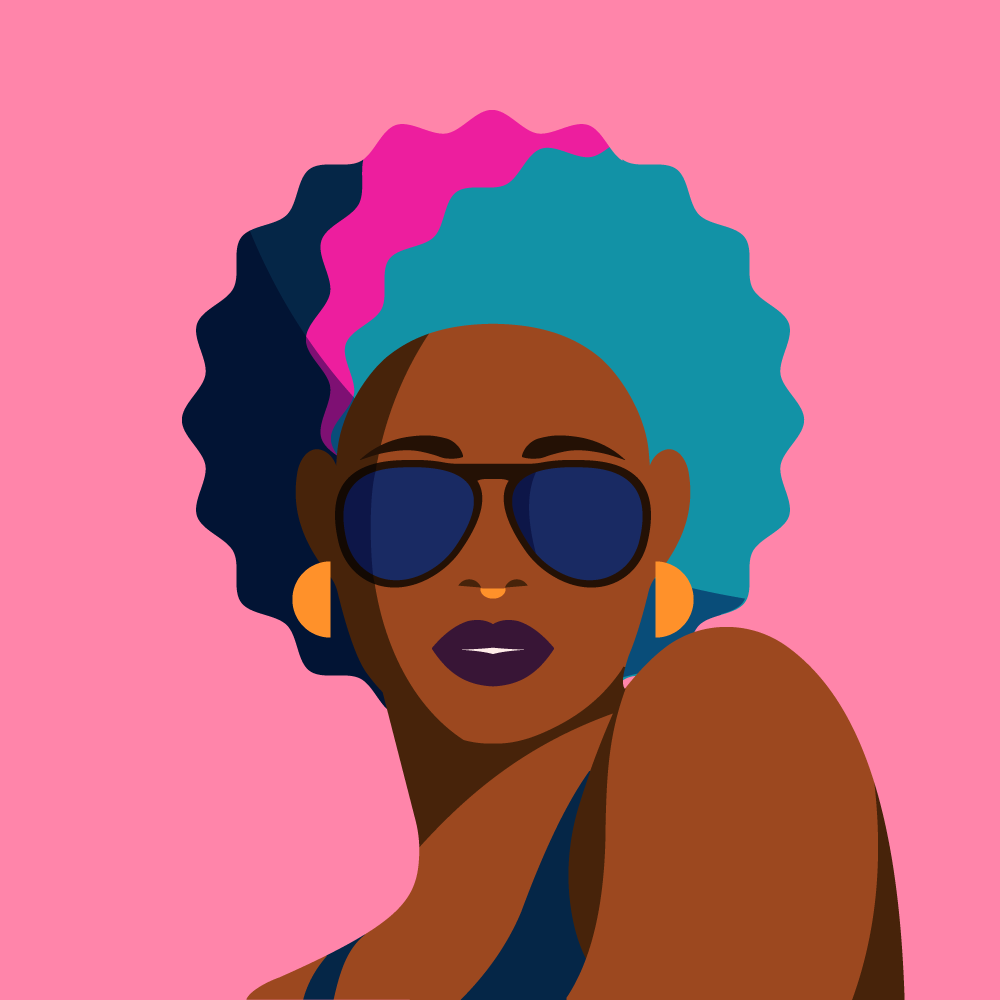 Minimal vector portrait - image 1 - student project