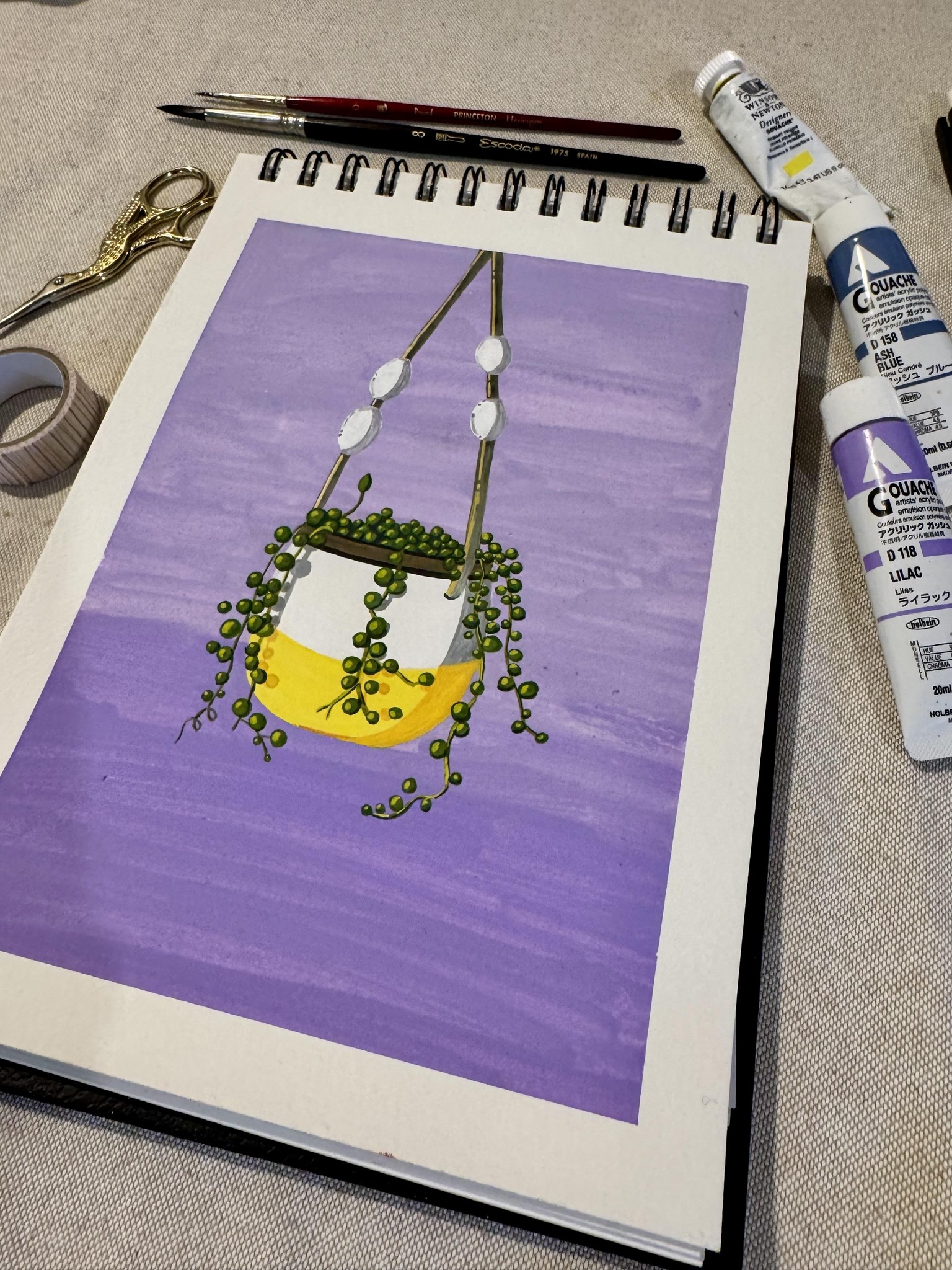 Lilac background pot - image 1 - student project