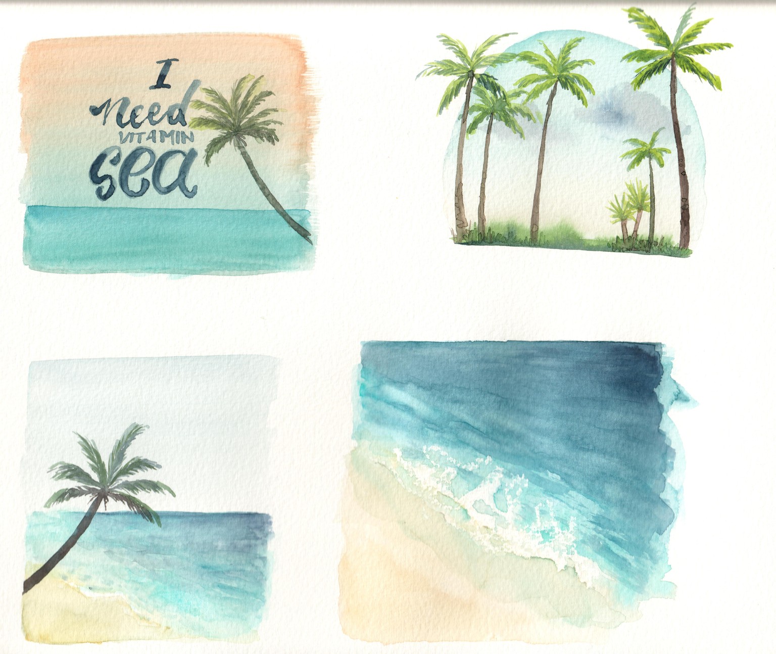 Beach Scene Thumbnails - image 1 - student project