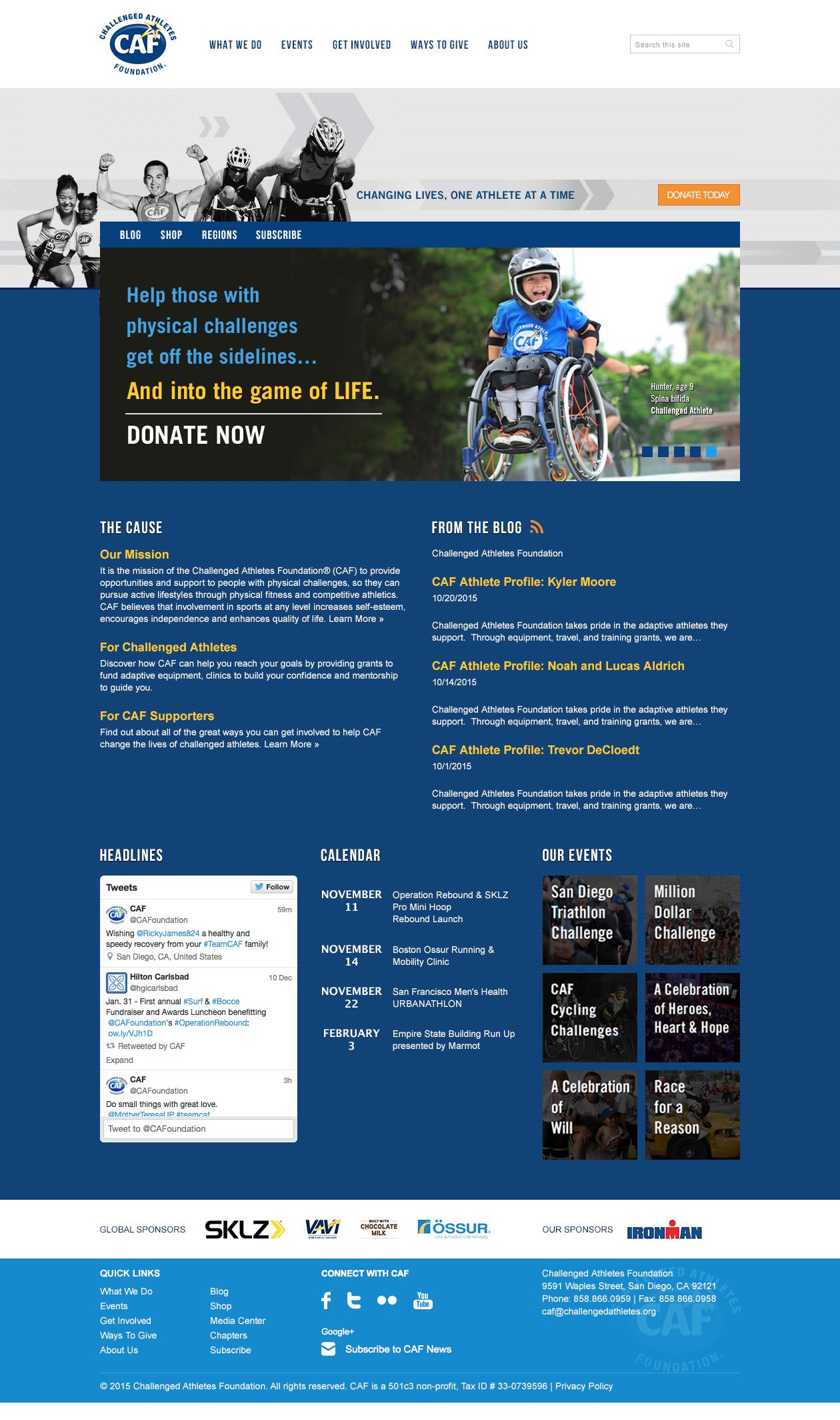 Challenged Athletes Foundation - image 2 - student project