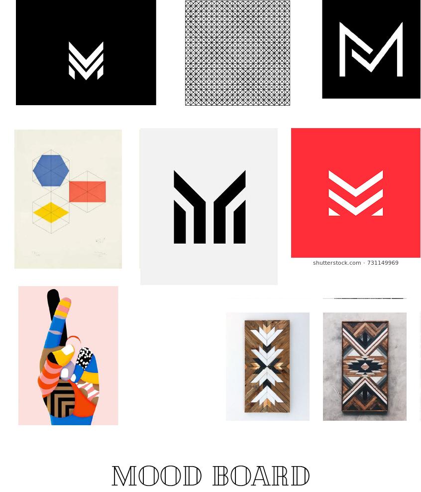 geometric lettering - letter M - image 6 - student project