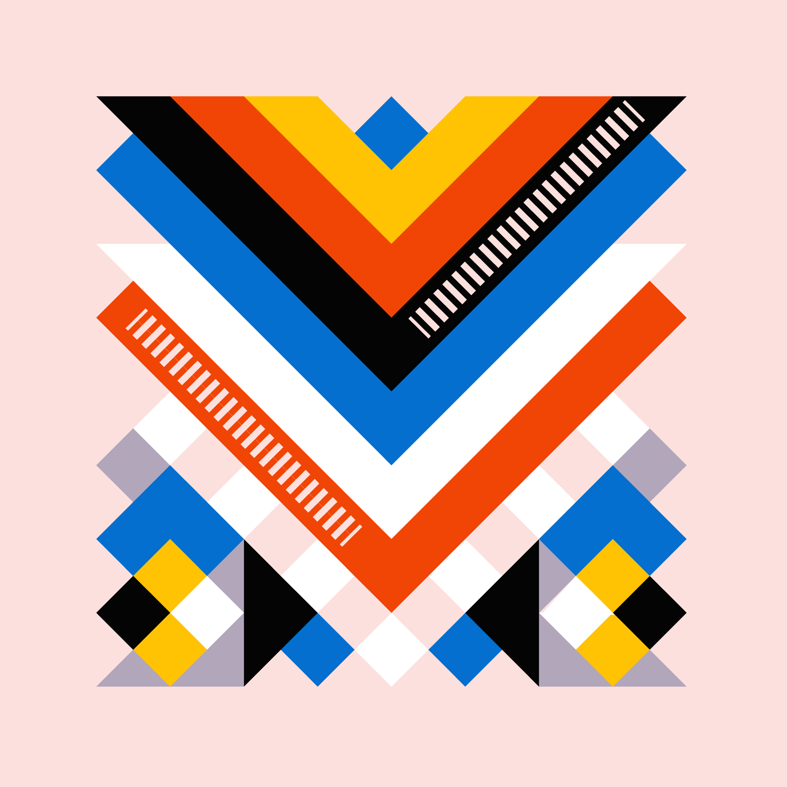 geometric lettering - letter M - image 2 - student project