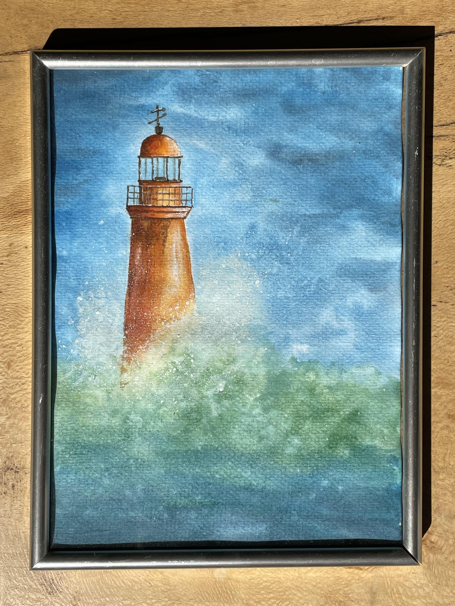 Lighthouse with crashing waves - image 1 - student project