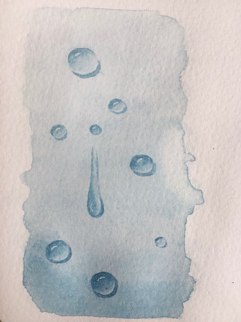 Water droplets - watercolour practice - image 1 - student project