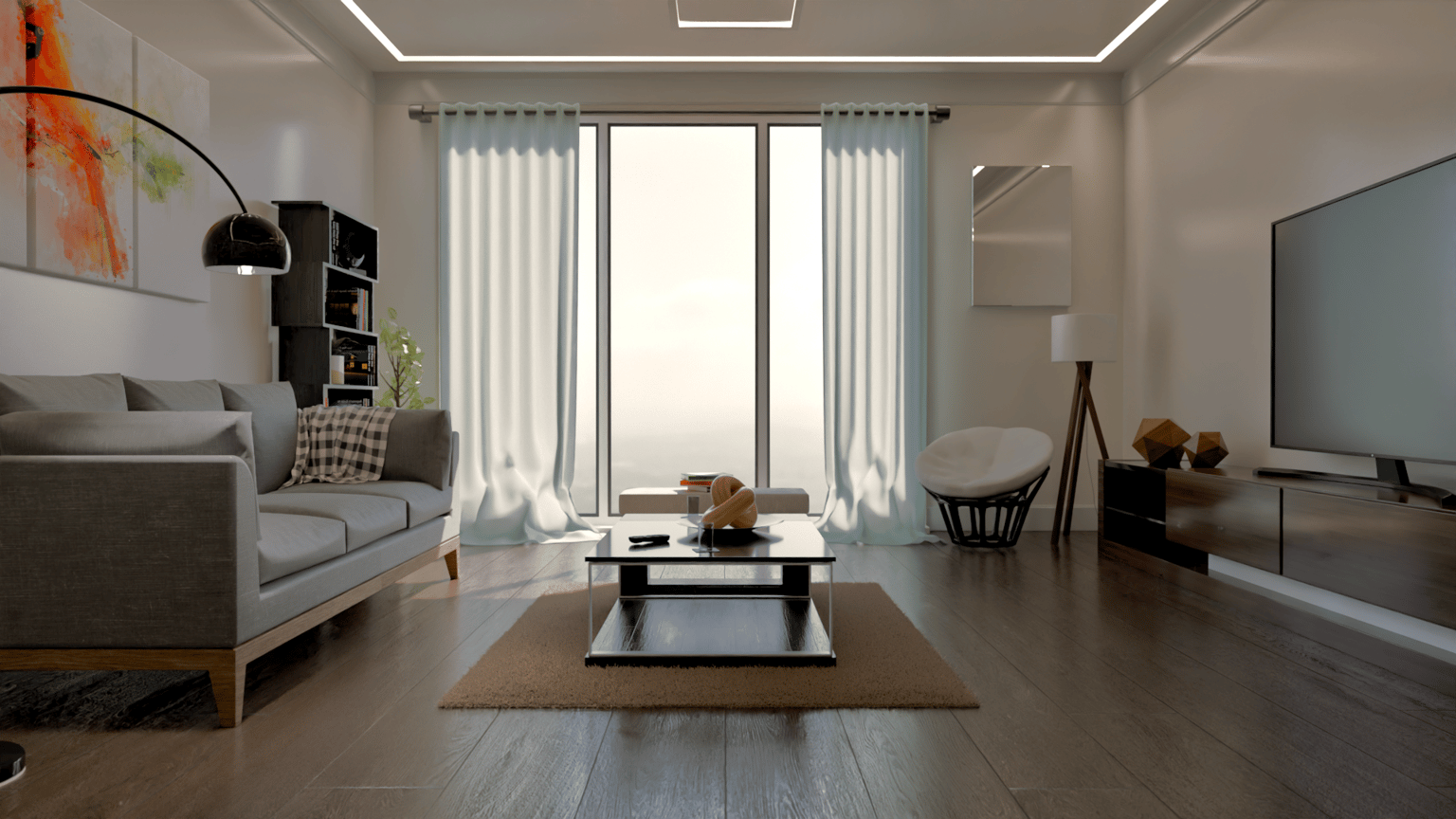 Modern Living Room - image 5 - student project