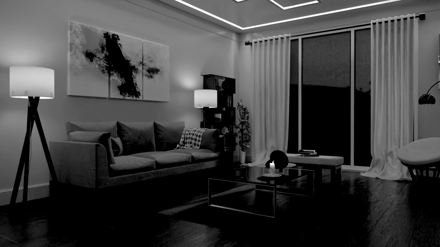 Modern Living Room - image 1 - student project