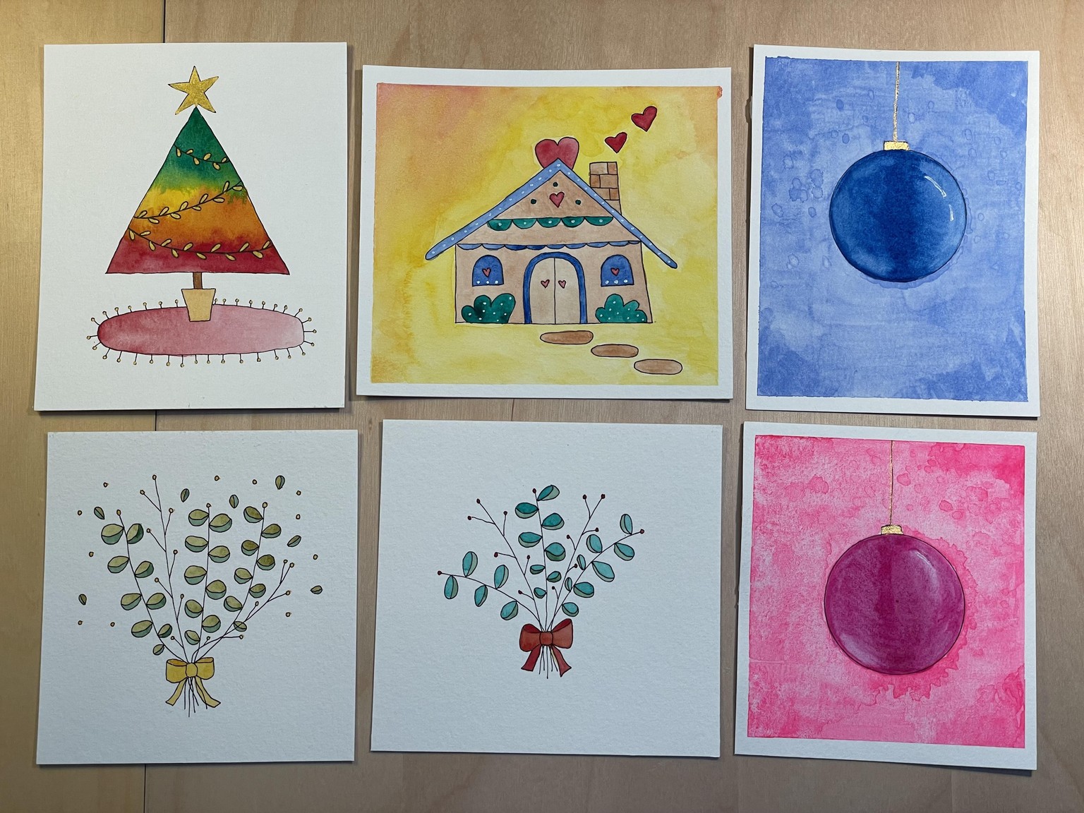 Watercolor holiday designs - image 1 - student project