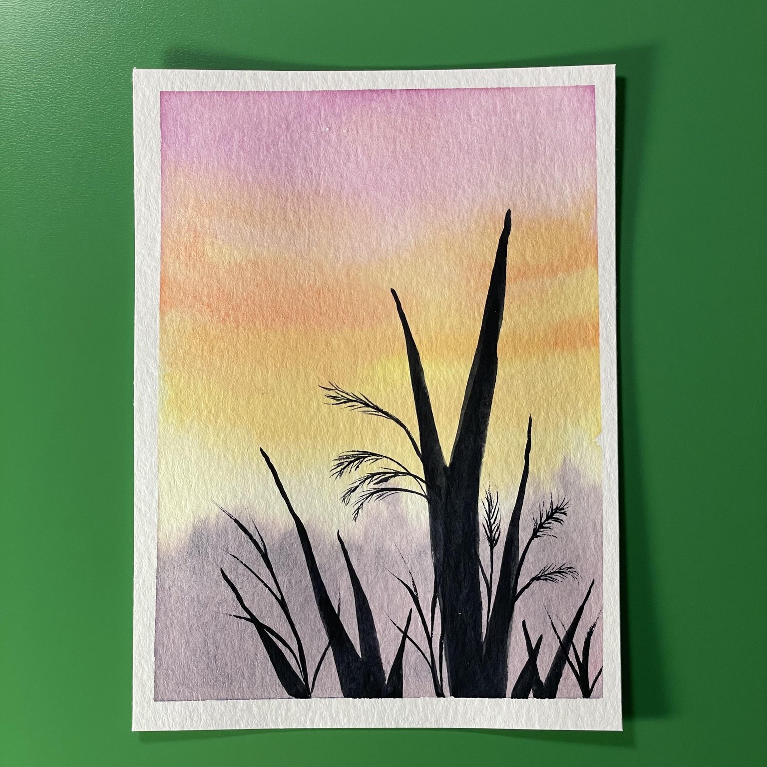 Relaxing Watercolor Silhouettes - image 10 - student project