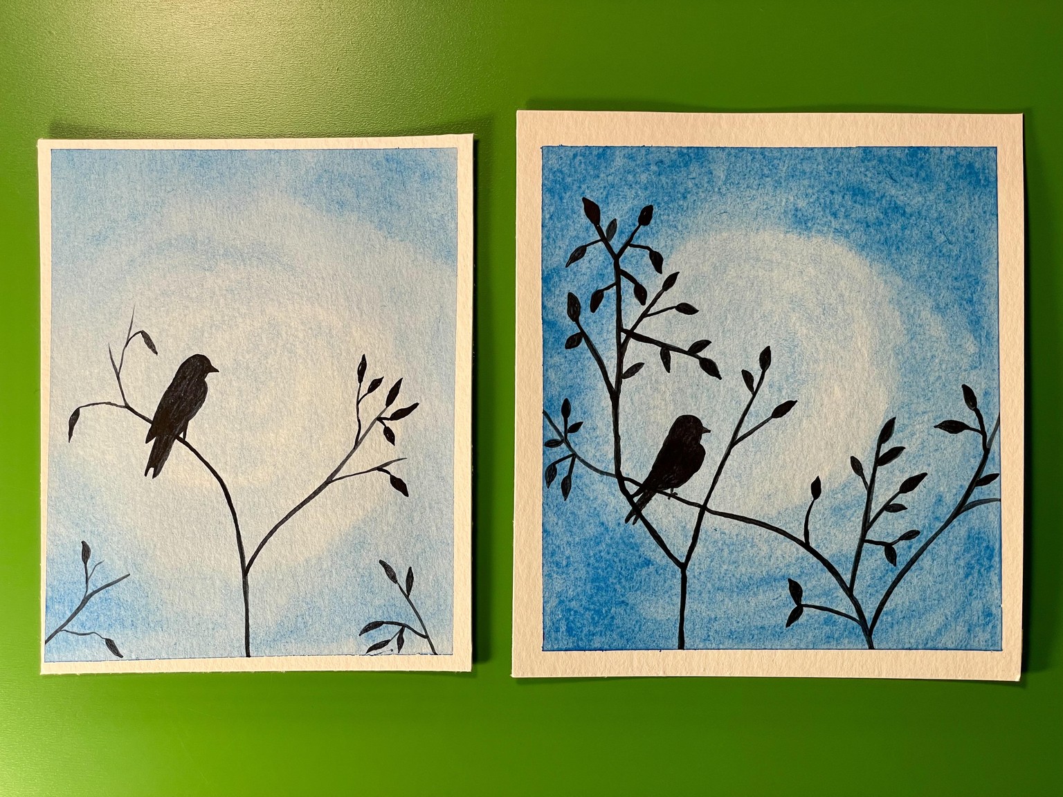 Relaxing Watercolor Silhouettes - image 2 - student project