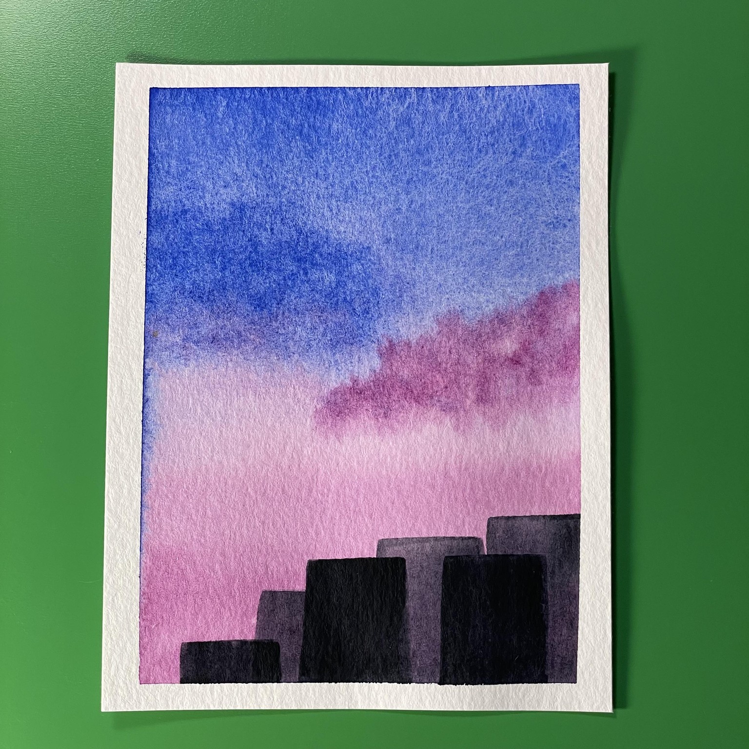 Relaxing Watercolor Silhouettes - image 8 - student project