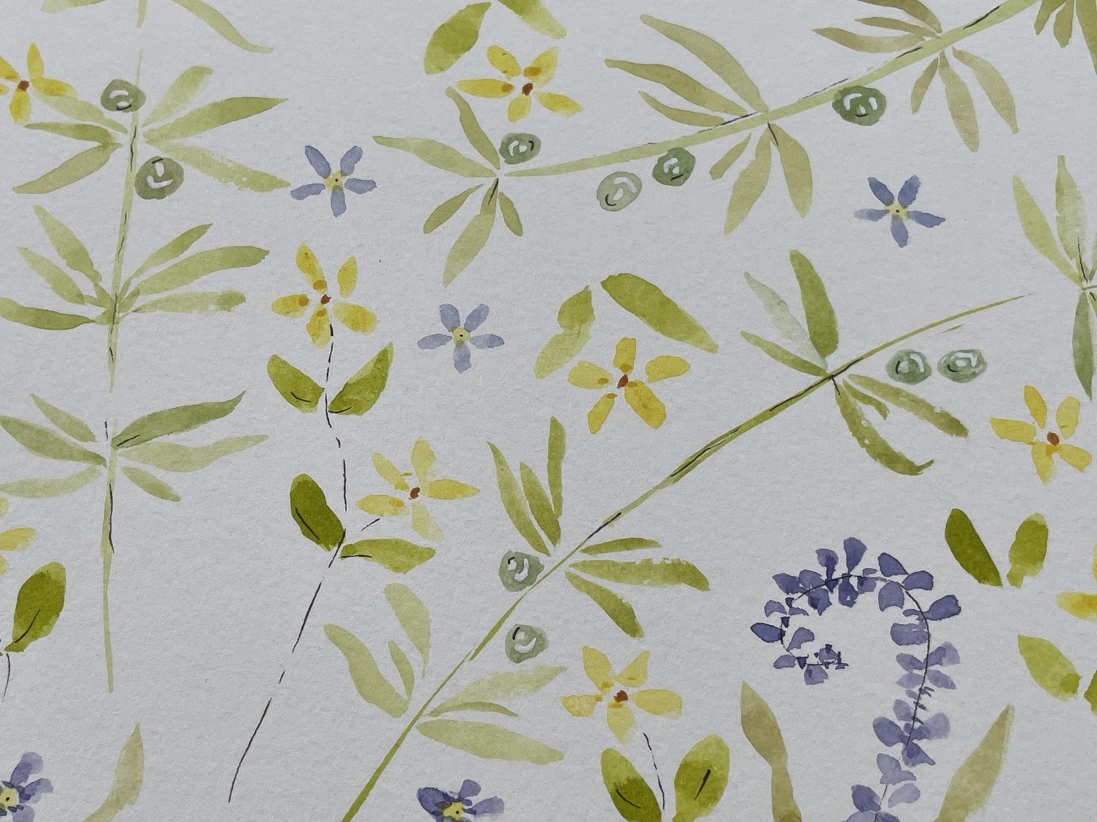 Watercolor Scottish Wildflowers - image 3 - student project
