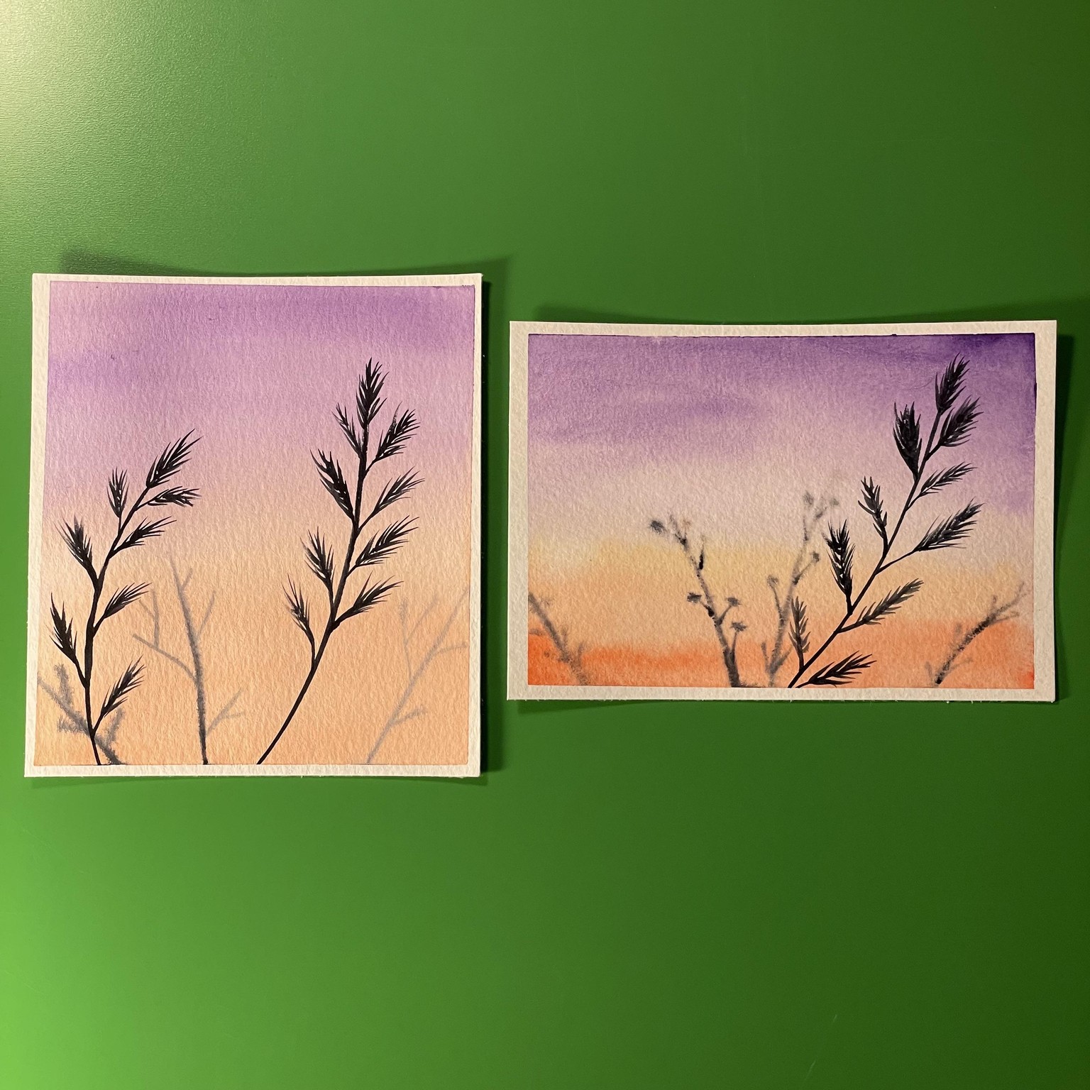 Relaxing Watercolor Silhouettes - image 4 - student project