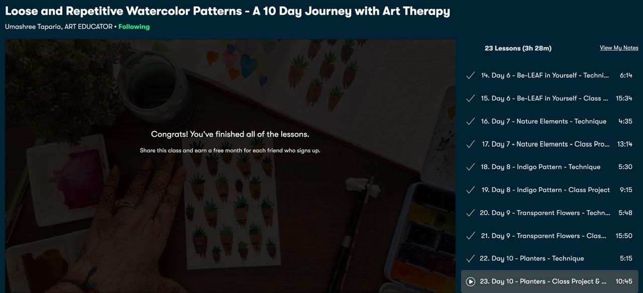 Watercolor Patterns - 10 day journey - image 5 - student project