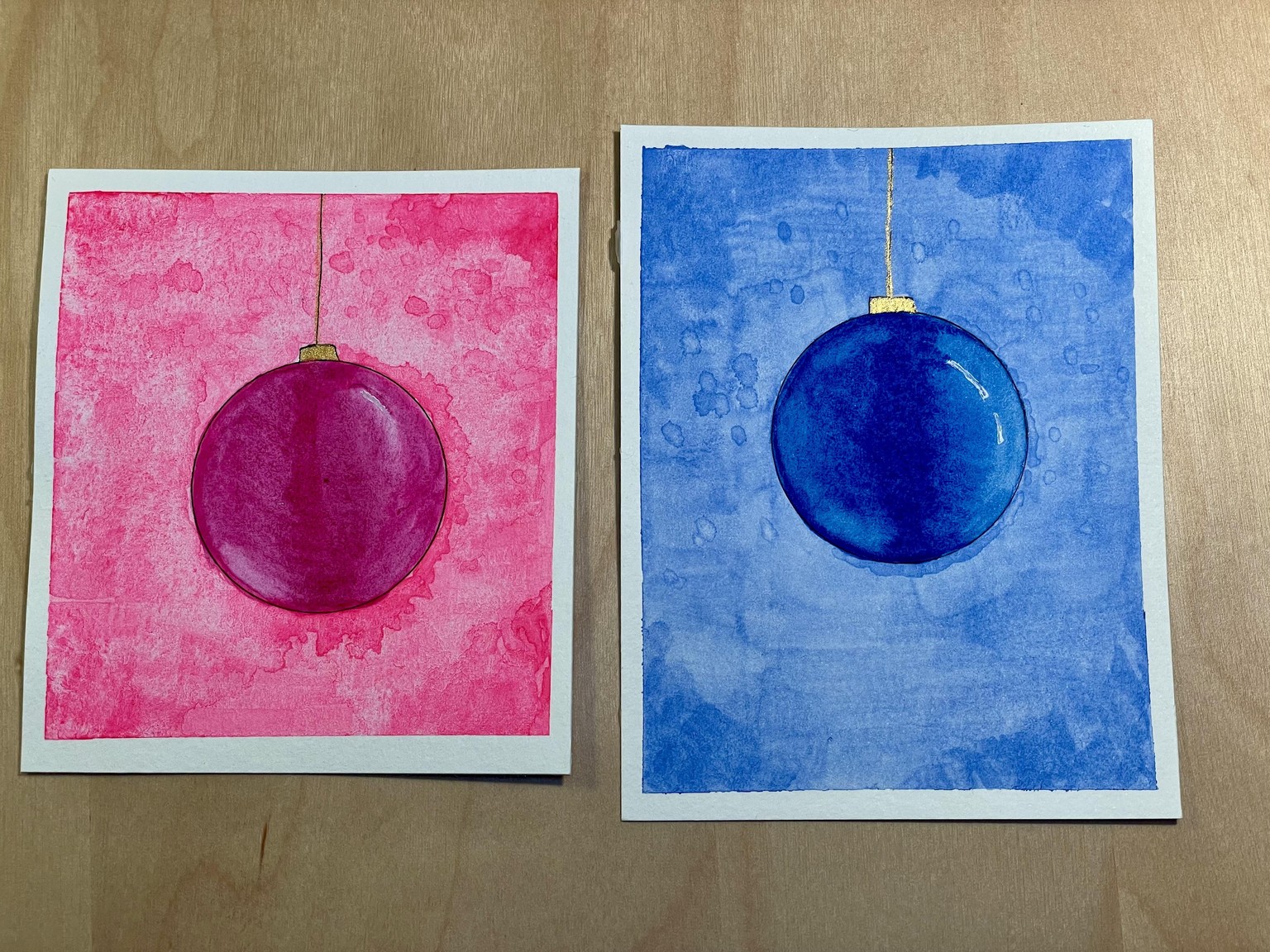 Watercolor holiday designs - image 3 - student project