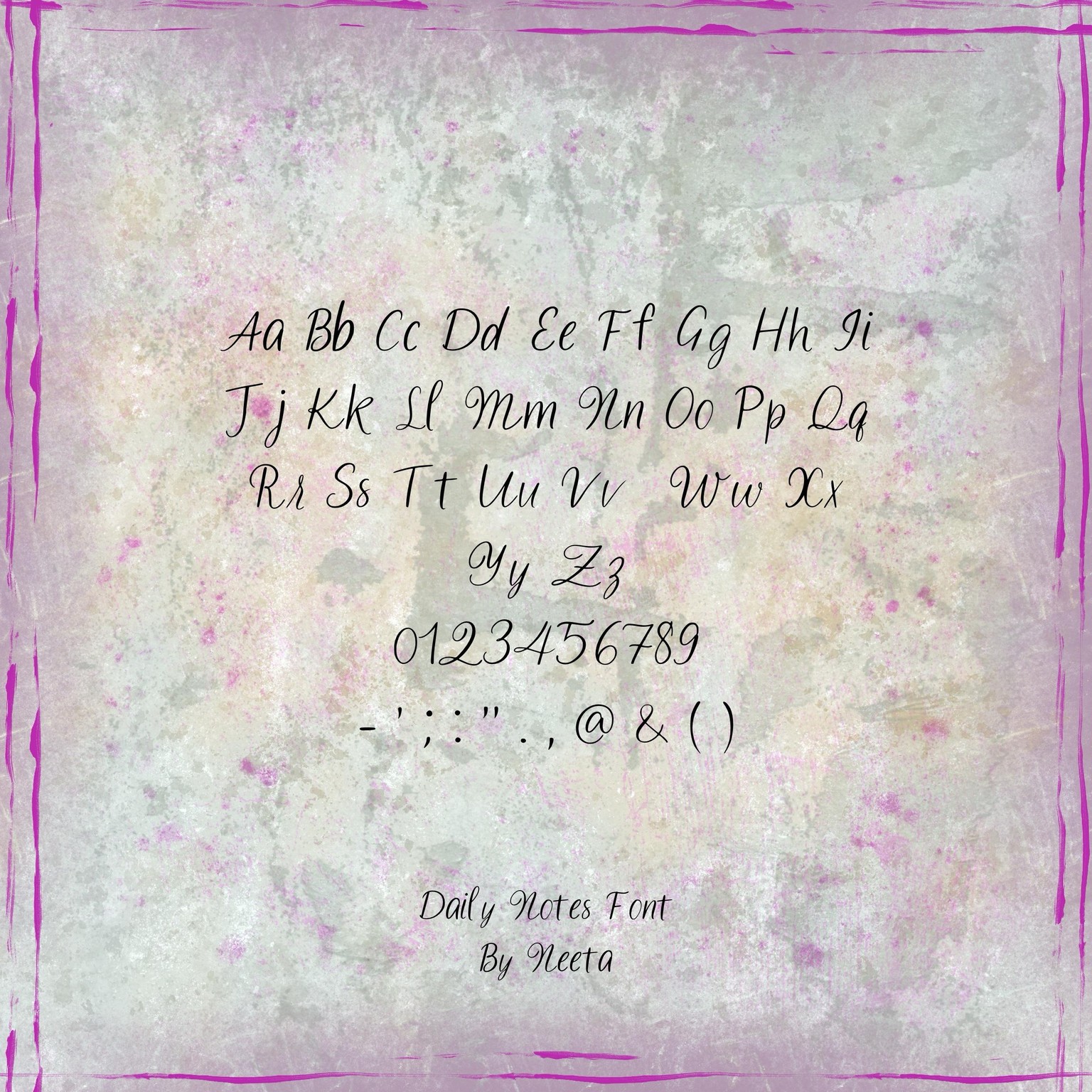 My daily Notes Font - image 2 - student project