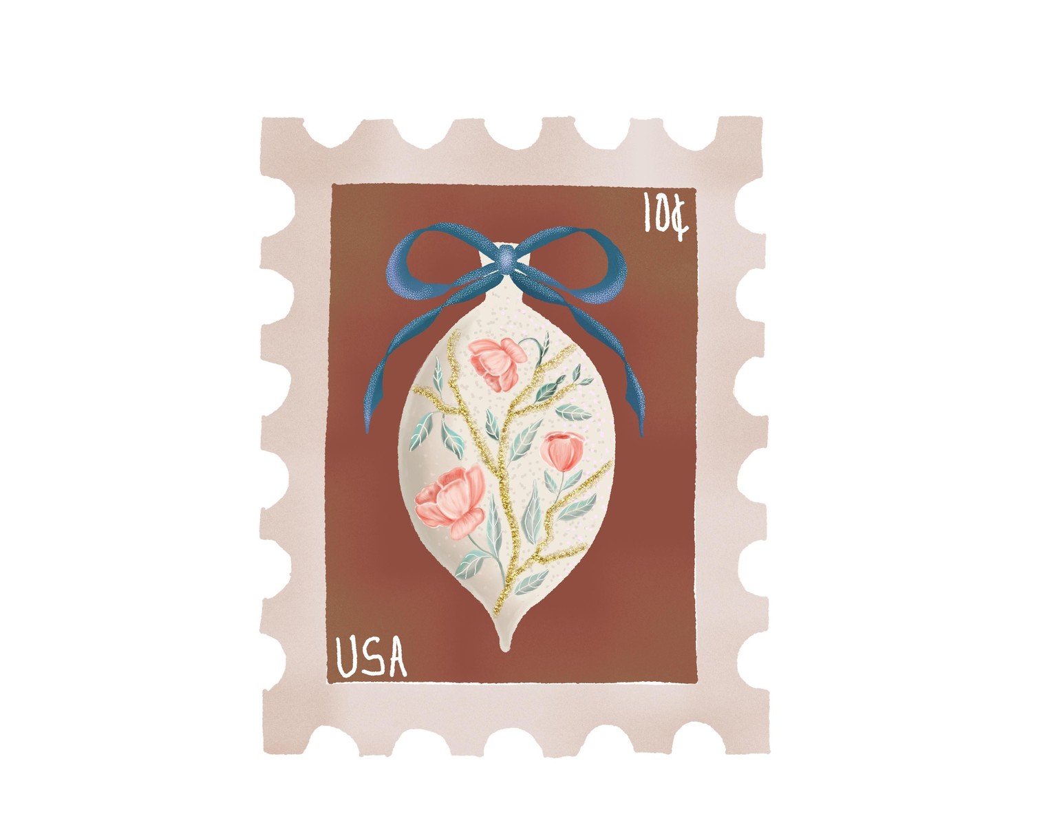 Watercolor chinoiserie ornament - image 6 - student project