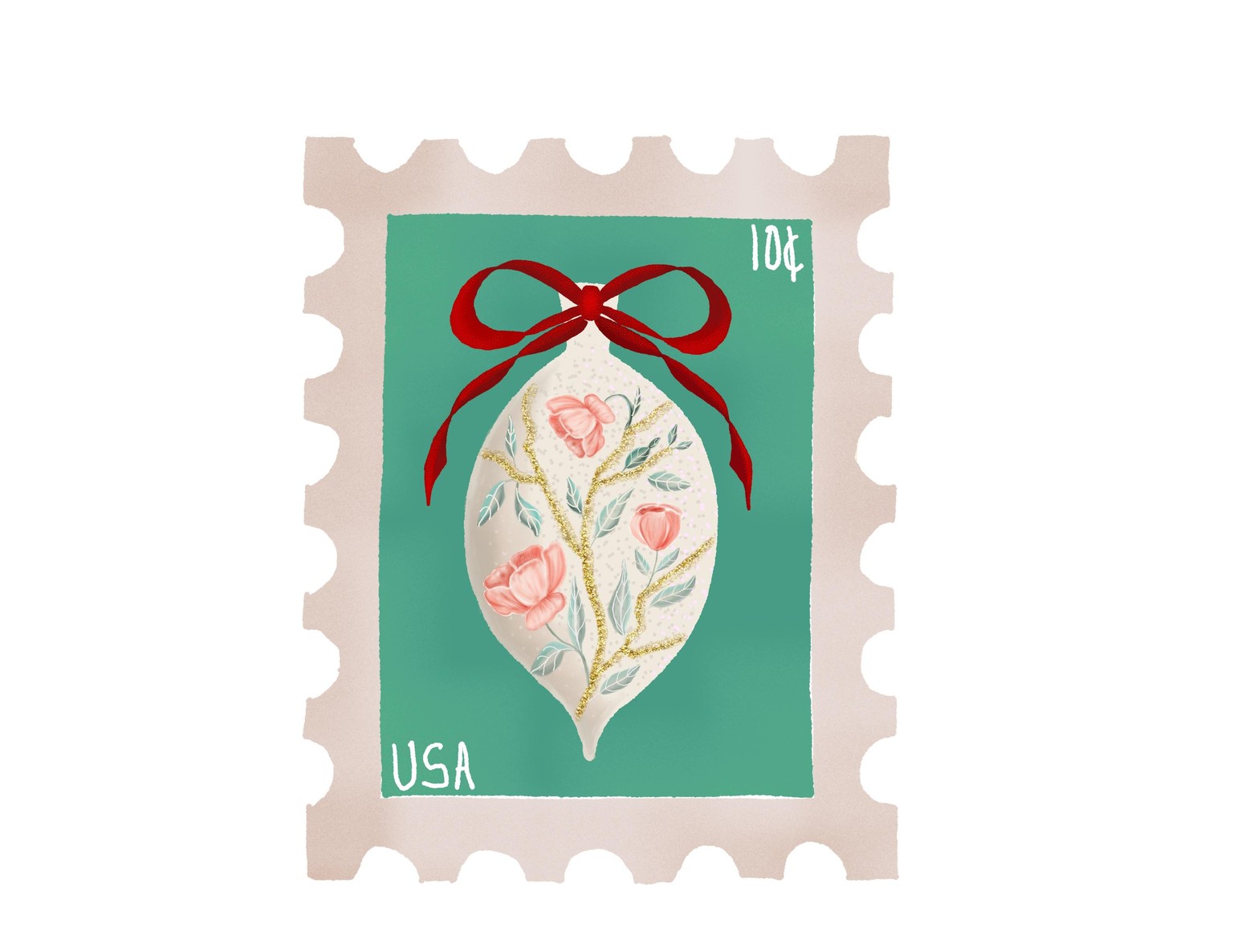 Watercolor chinoiserie ornament - image 2 - student project