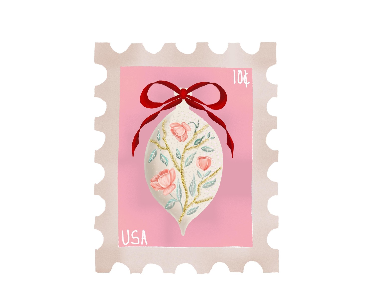 Watercolor chinoiserie ornament - image 3 - student project