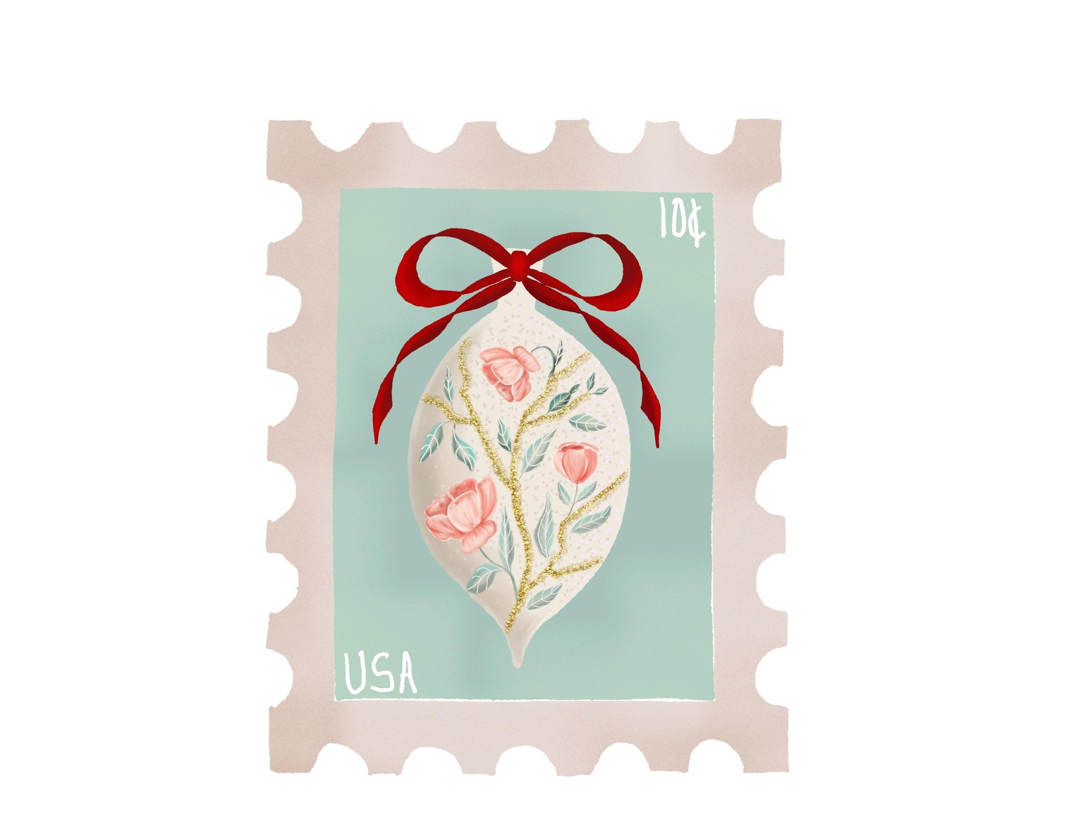 Watercolor chinoiserie ornament - image 4 - student project