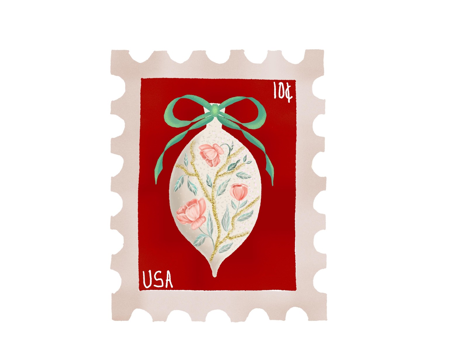 Watercolor chinoiserie ornament - image 1 - student project