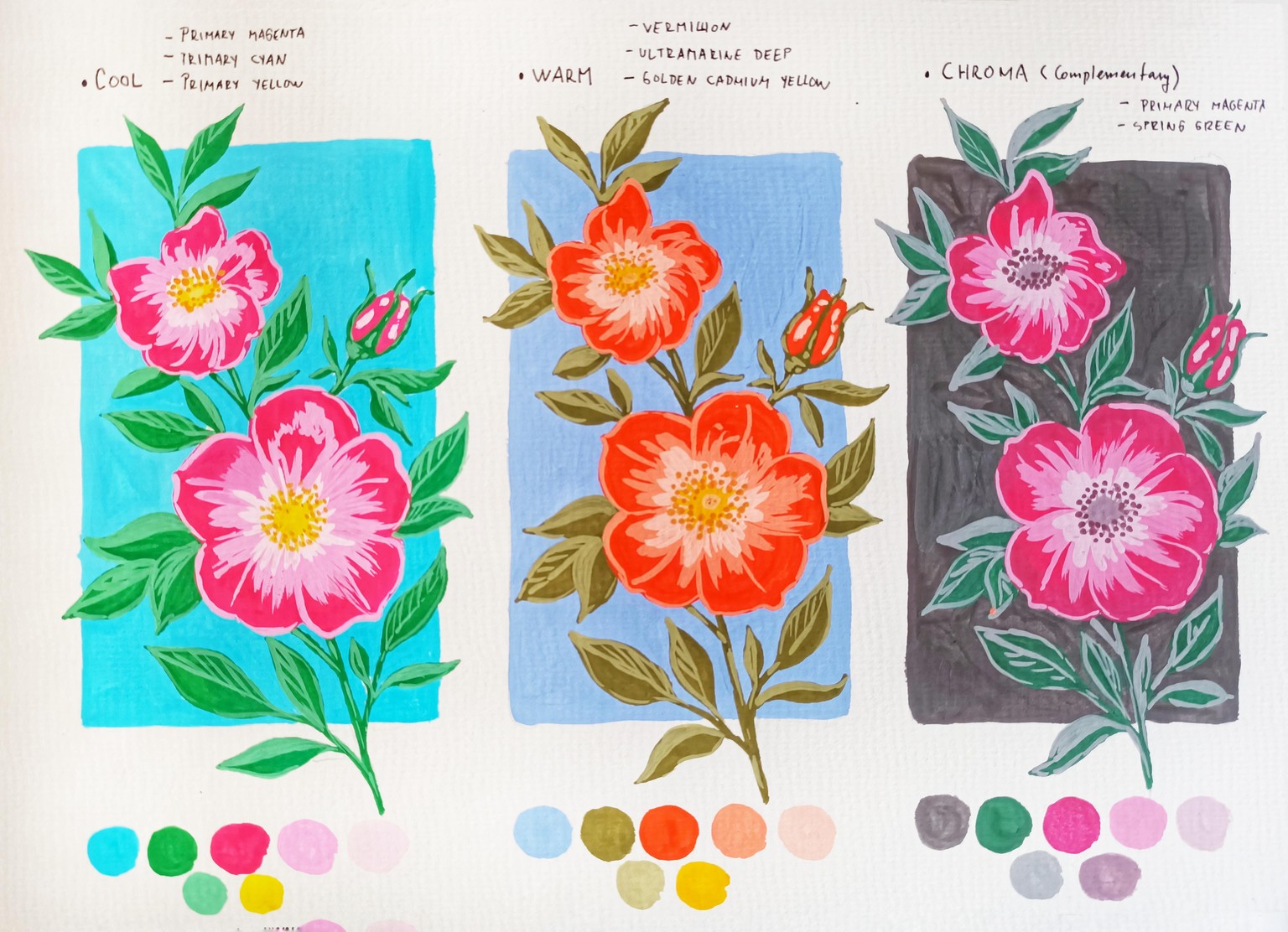 Colour mixing theory with Gouache - image 2 - student project