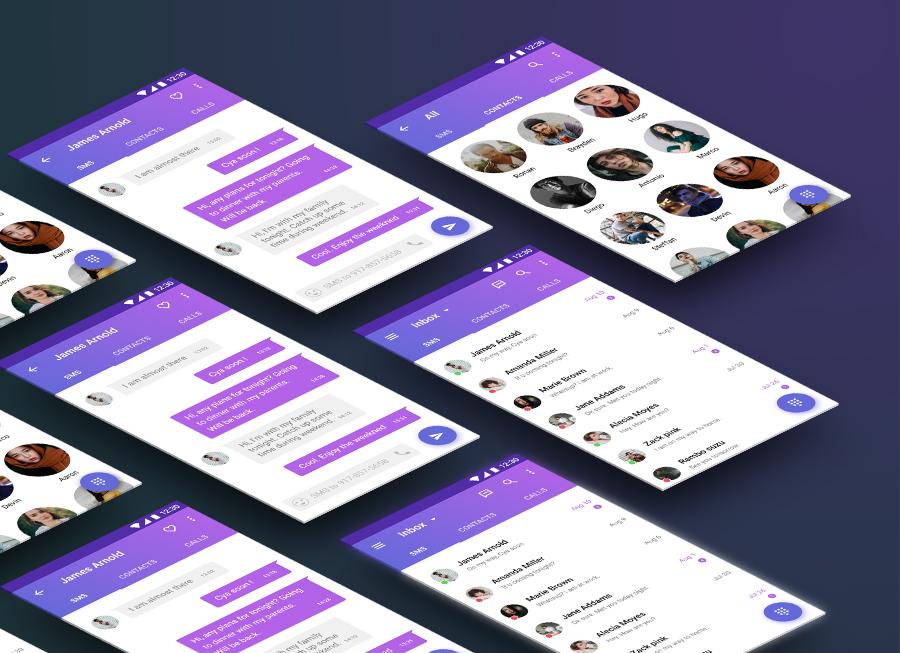 Messaging SMS App Screens - image 1 - student project