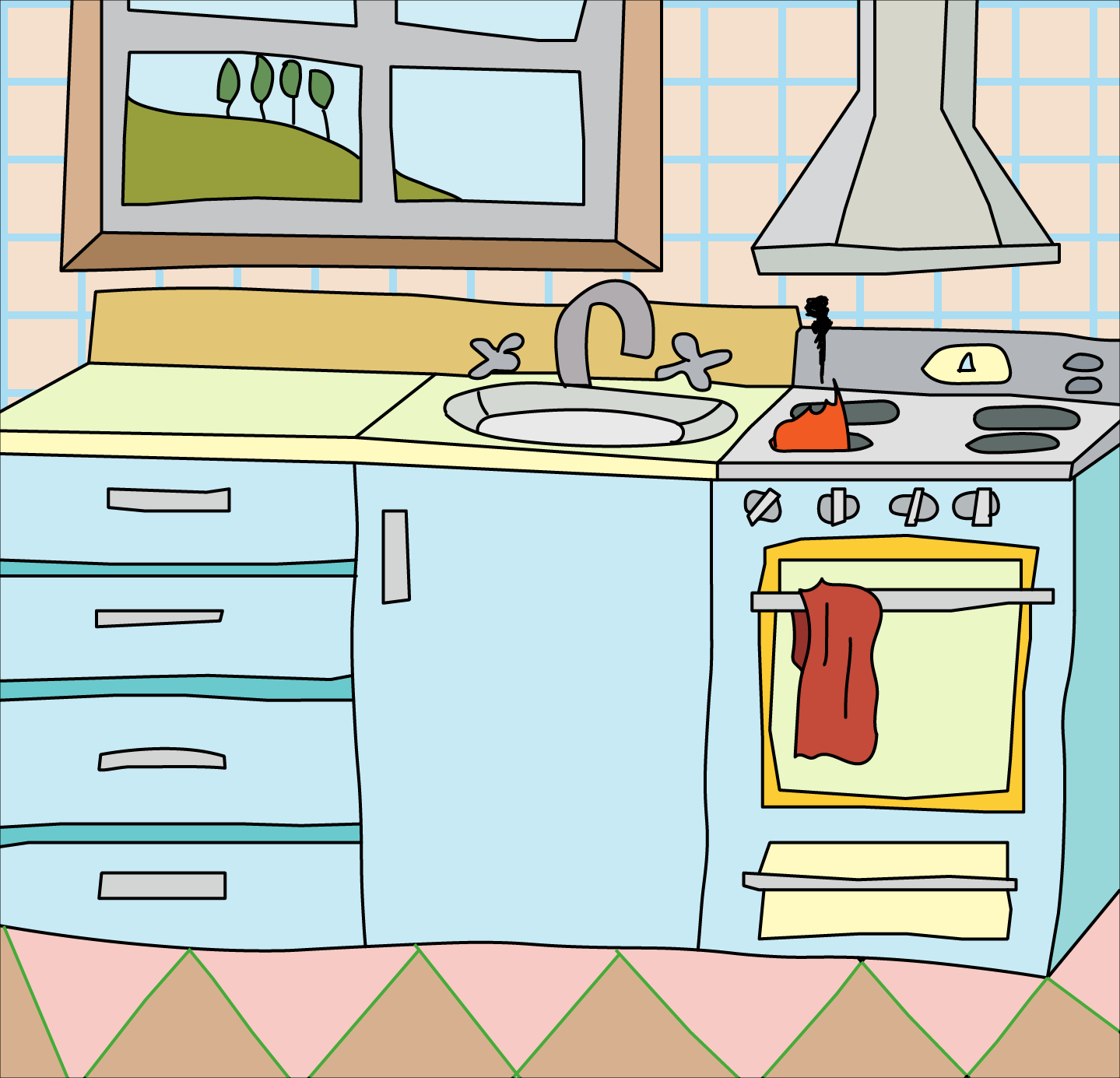 The stove is on fire! - image 1 - student project