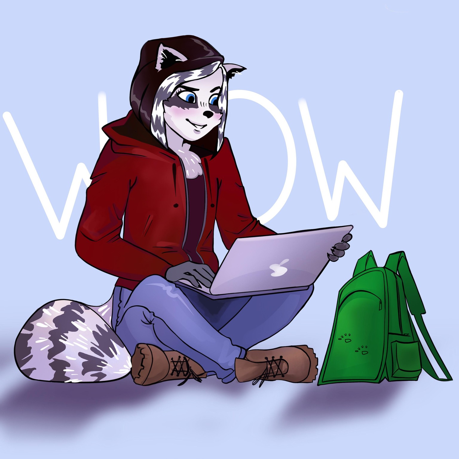 Raccoon girl - image 1 - student project