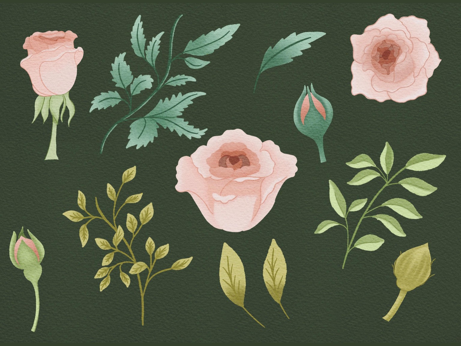 Procreate Watercolor Roses - image 1 - student project