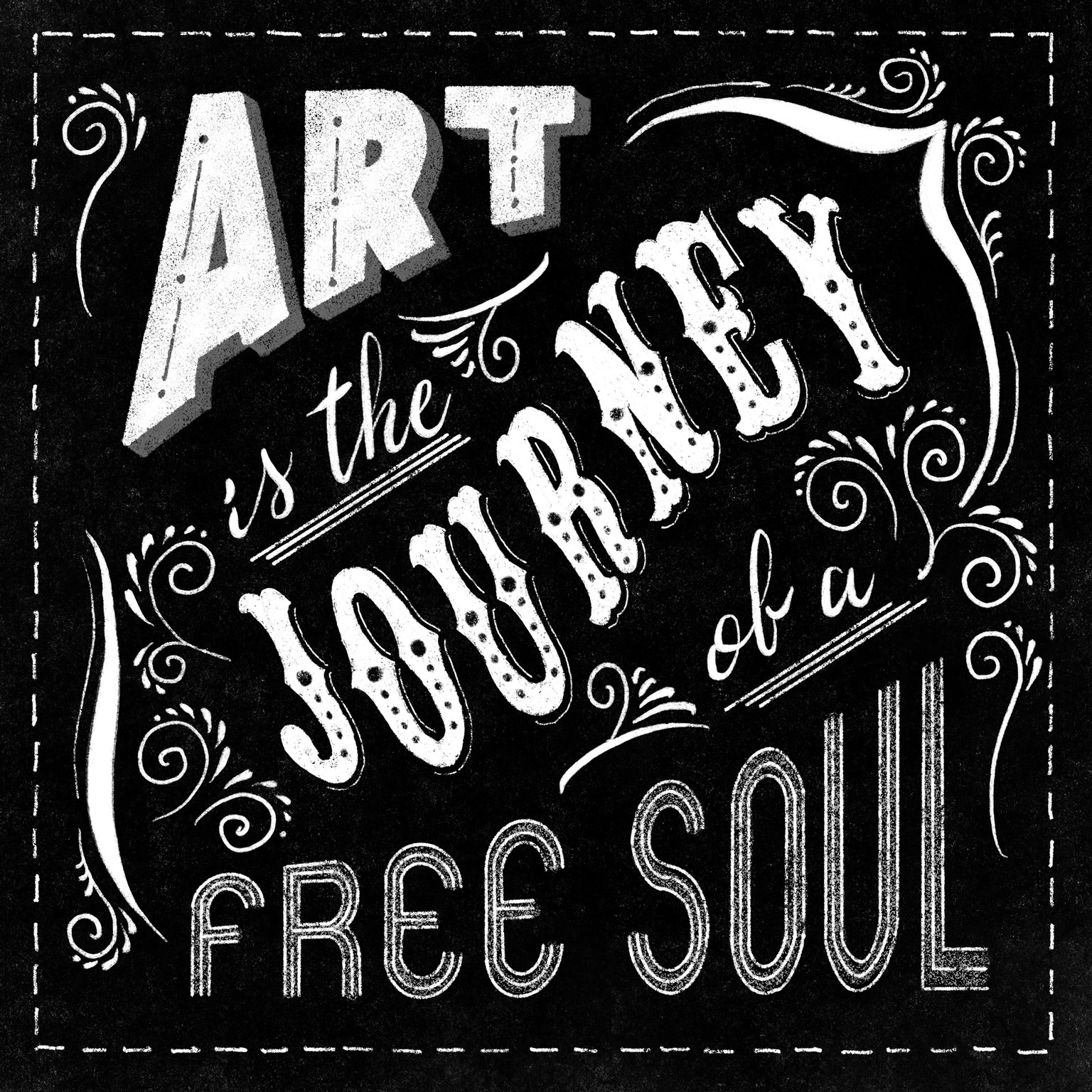 Chalk lettering - image 1 - student project