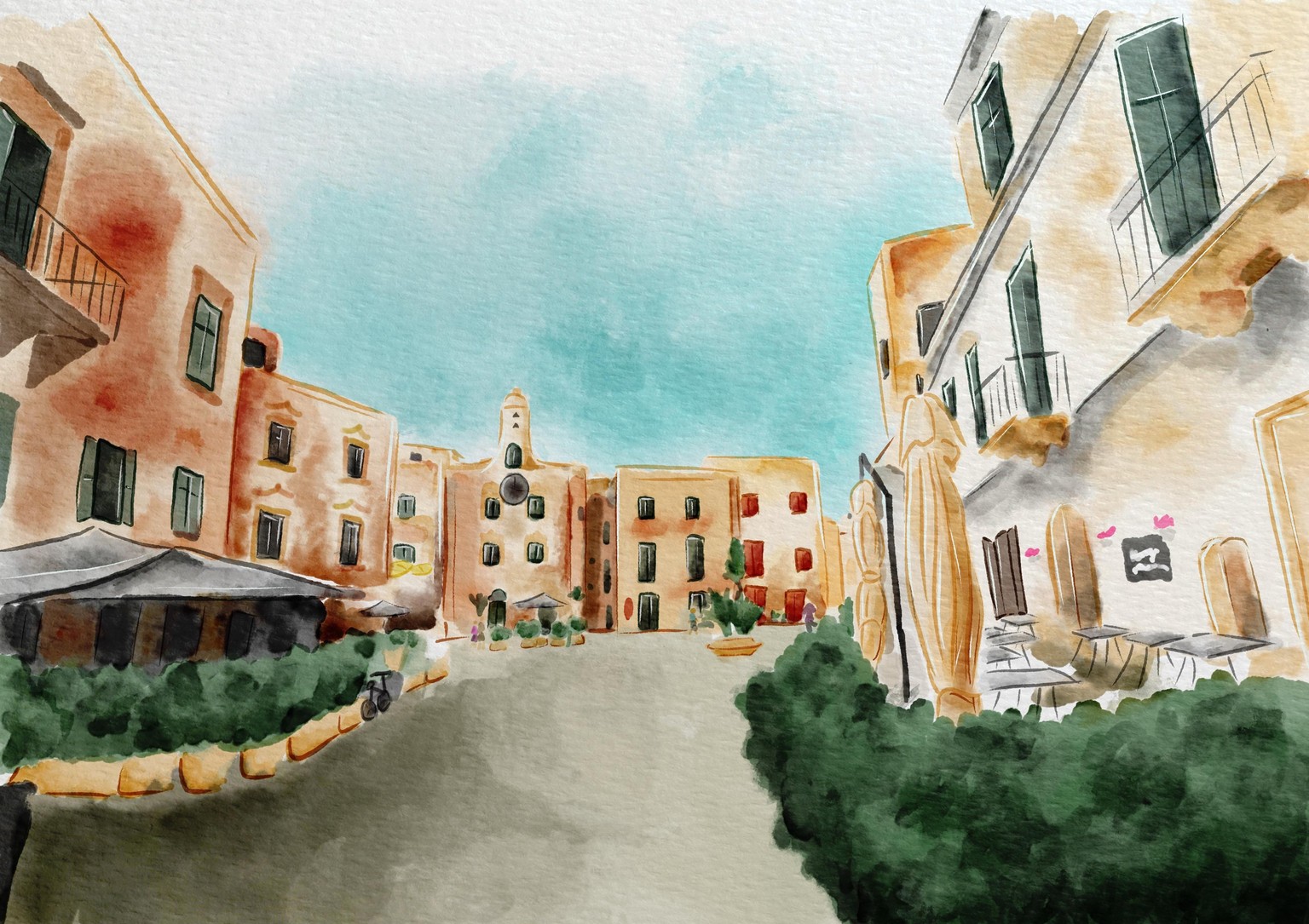 Urban sketching - image 1 - student project