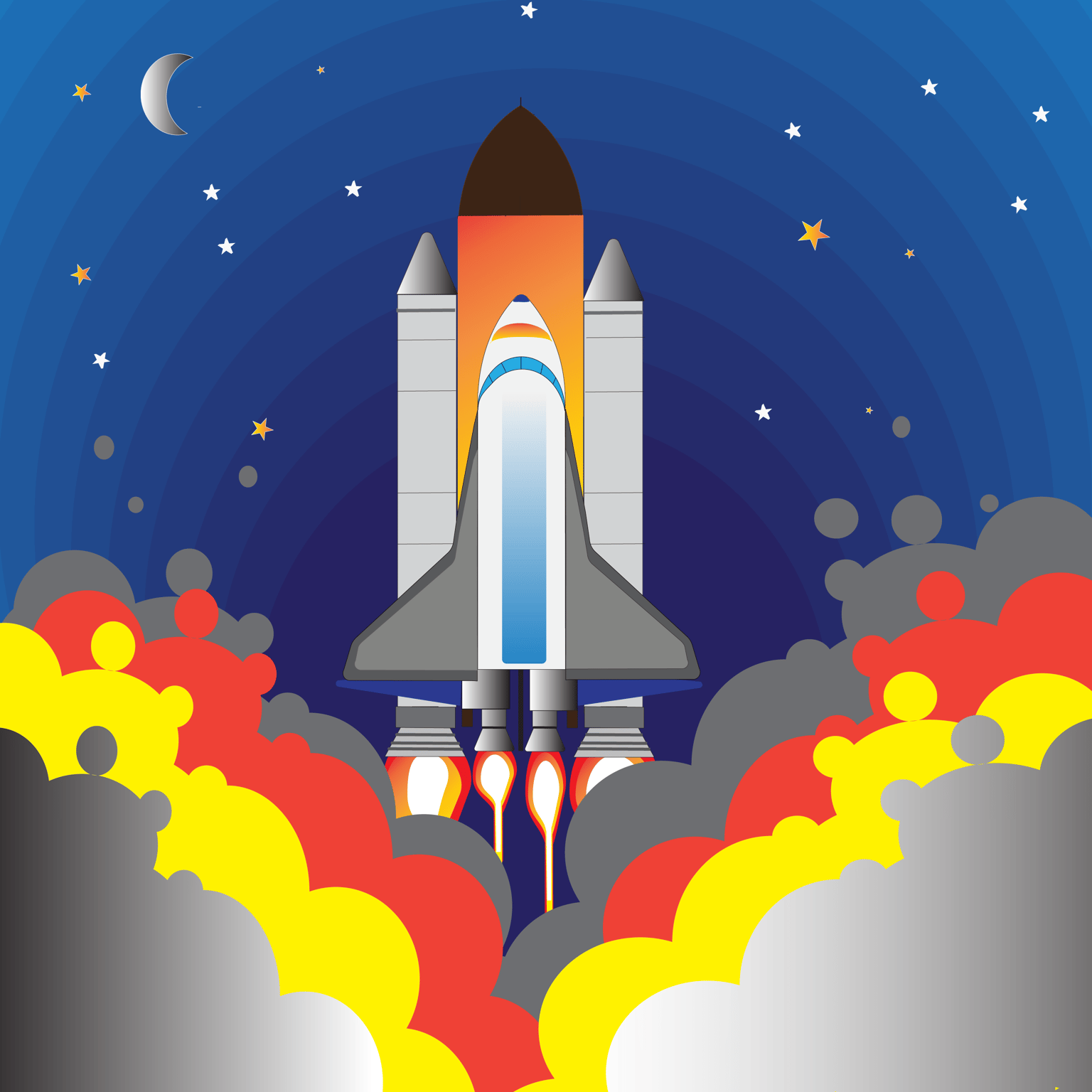 Space shuttle launch - image 1 - student project