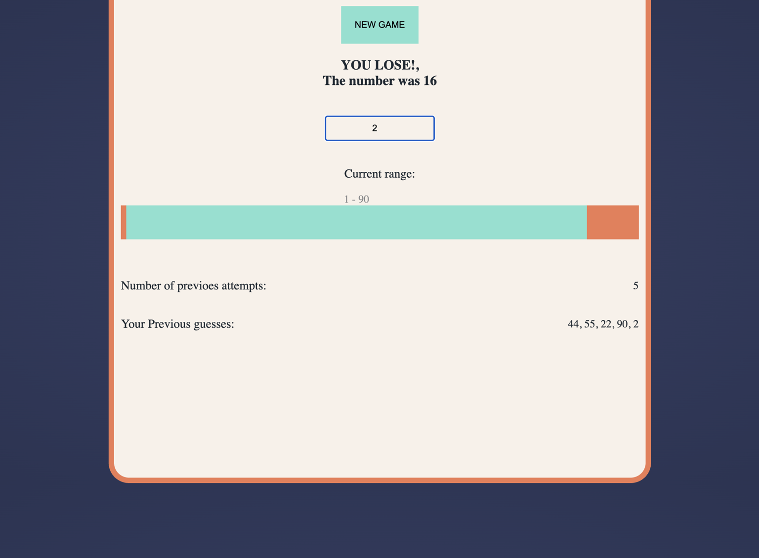 Guess the number game - image 1 - student project