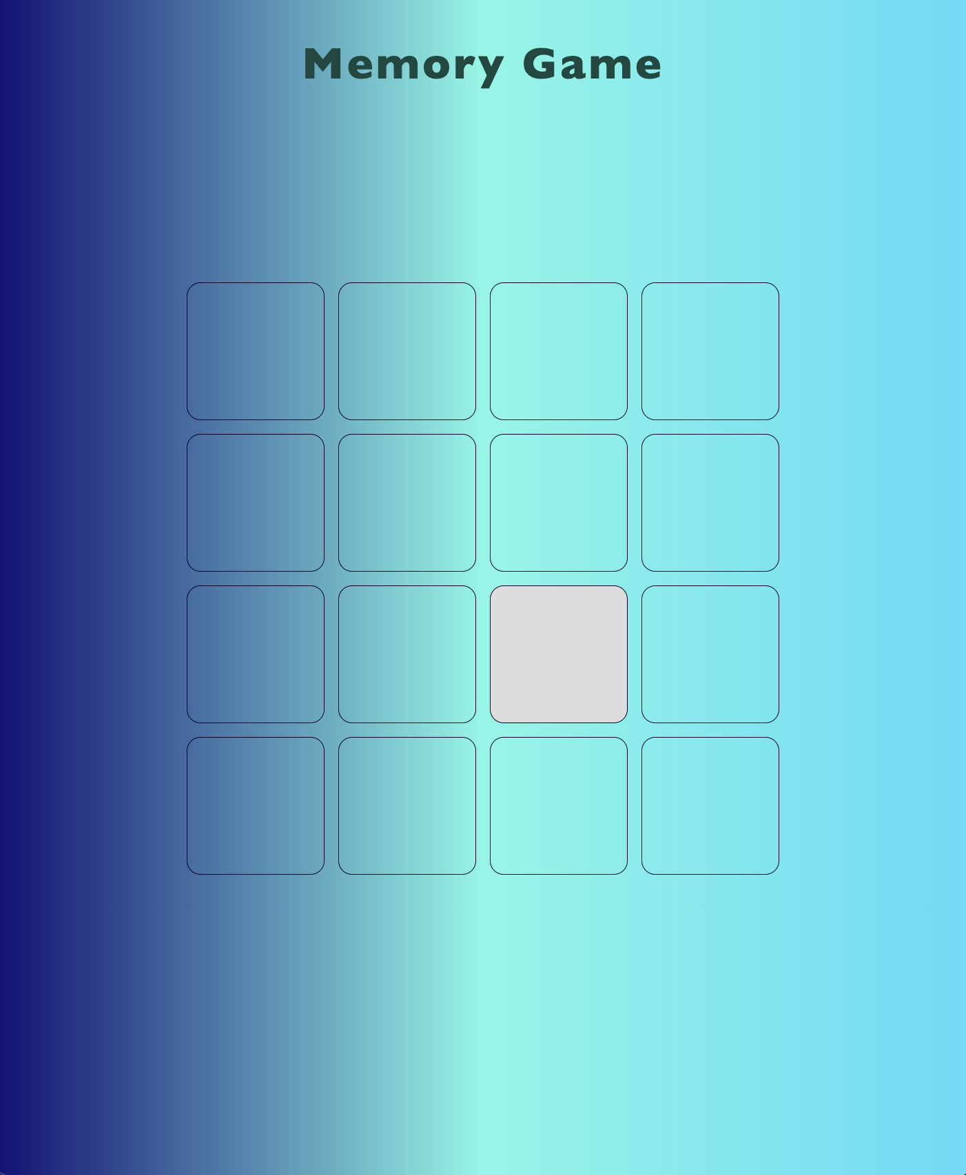 Memory Game - image 2 - student project