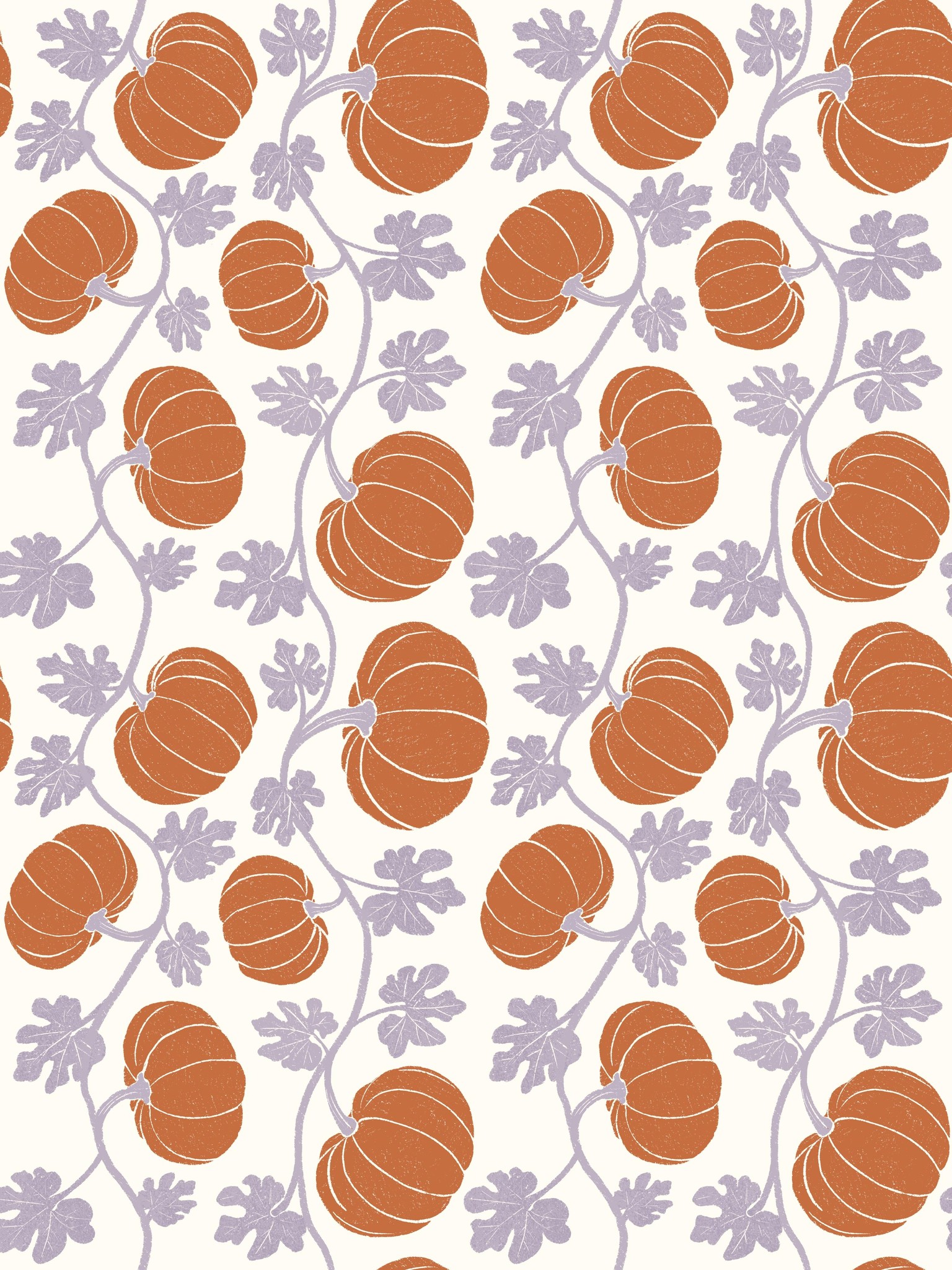 Pumpkin vines pattern in Procreate - image 1 - student project
