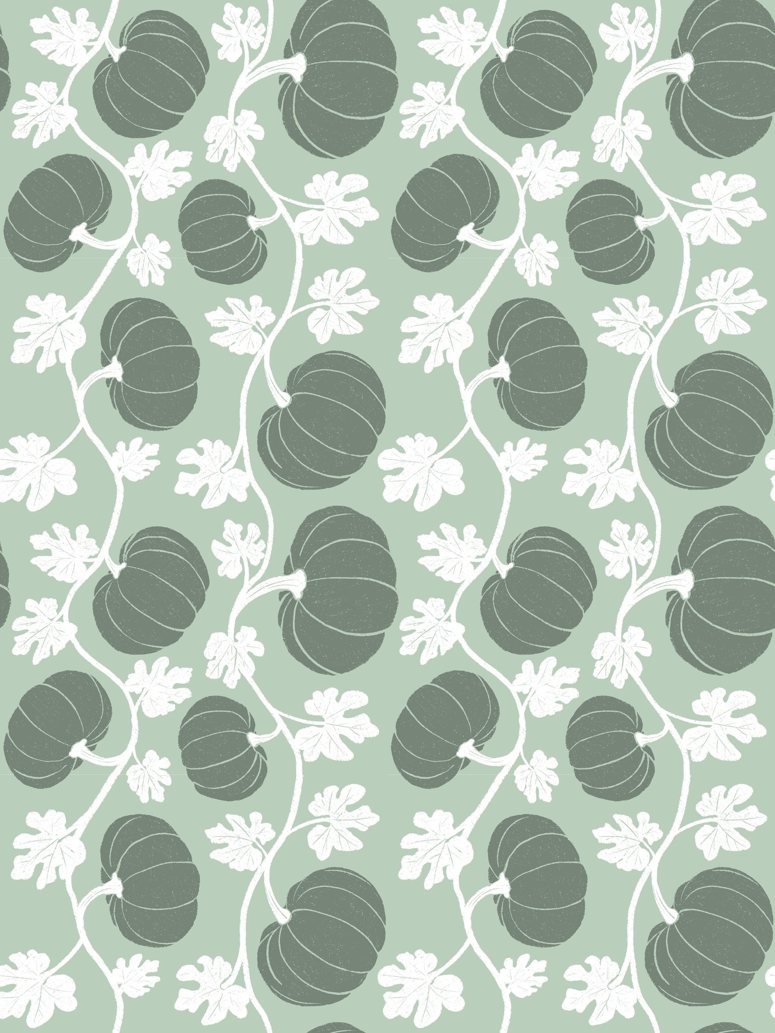 Pumpkin vines pattern in Procreate - image 2 - student project