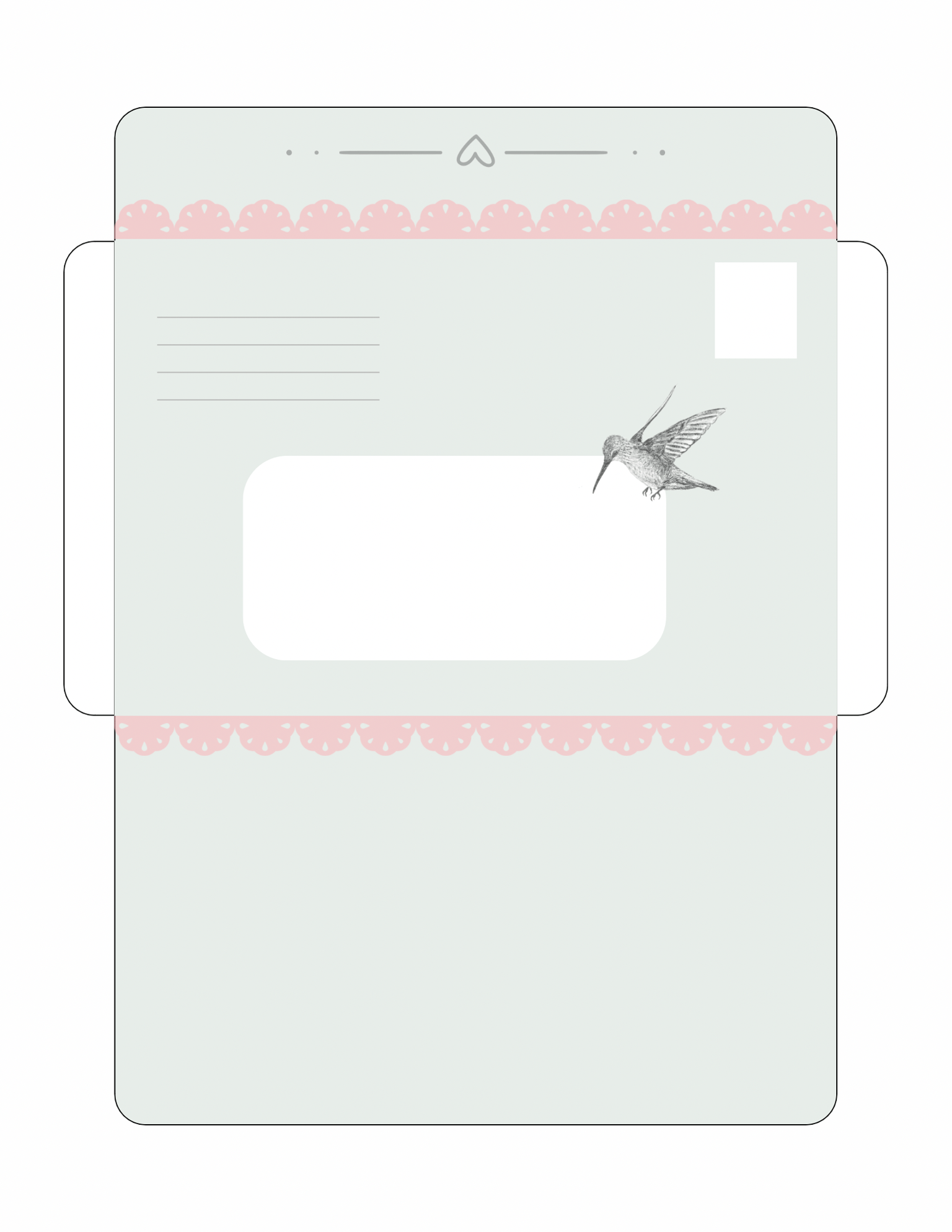 Custom envelope and notepaper in Canva - image 1 - student project