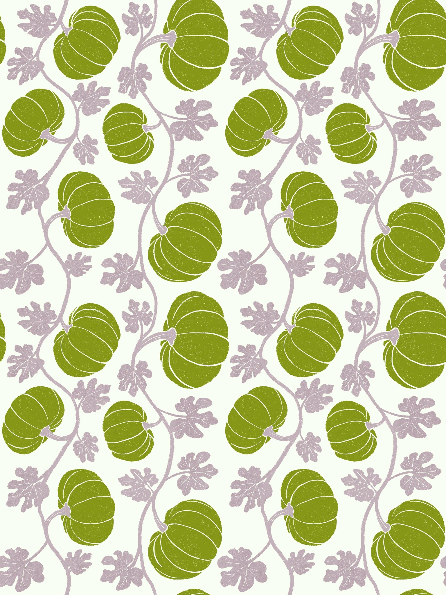 Pumpkin vines pattern in Procreate - image 3 - student project
