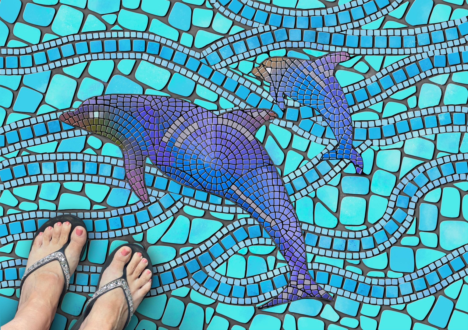 Mosaic tile illustration in Procreate - image 1 - student project