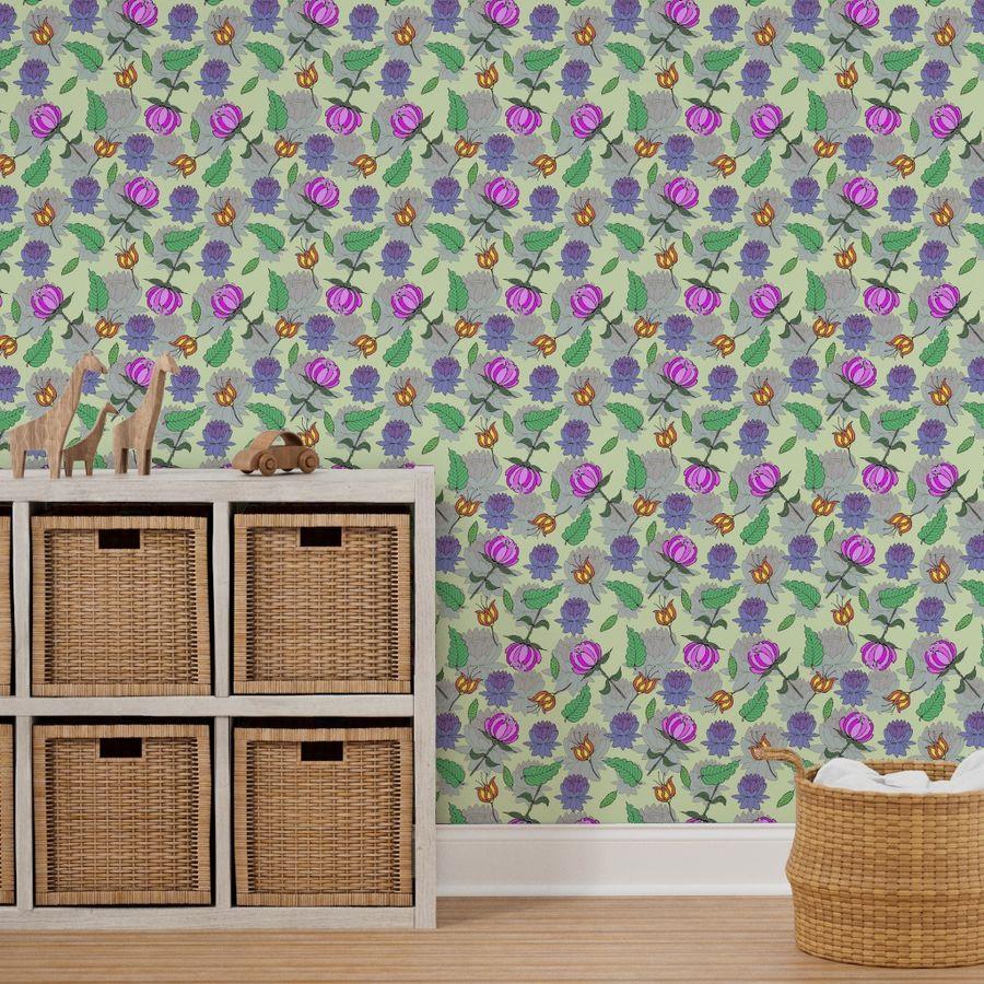Indian floral repeat in Affinity - image 1 - student project