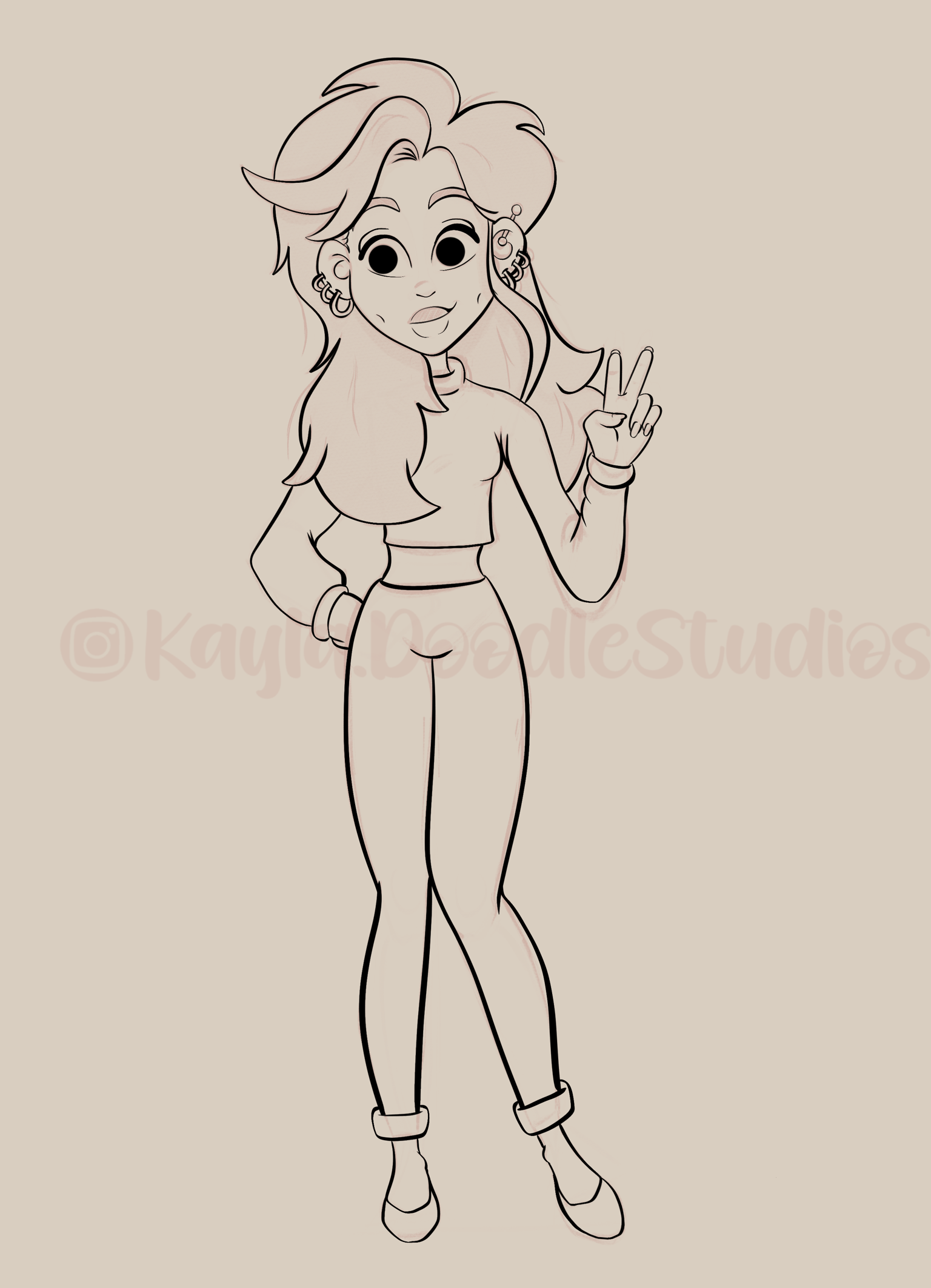 Kayla. DoodleStudios Edgy Girl - image 1 - student project