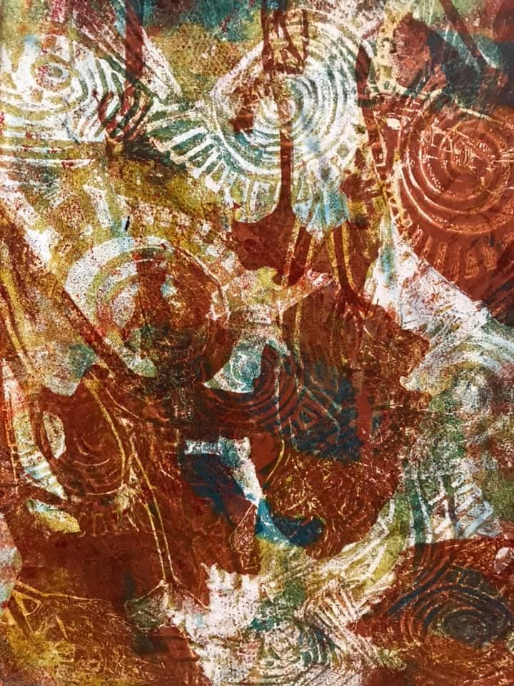 Some of my first Gelli Plate prints! - image 5 - student project