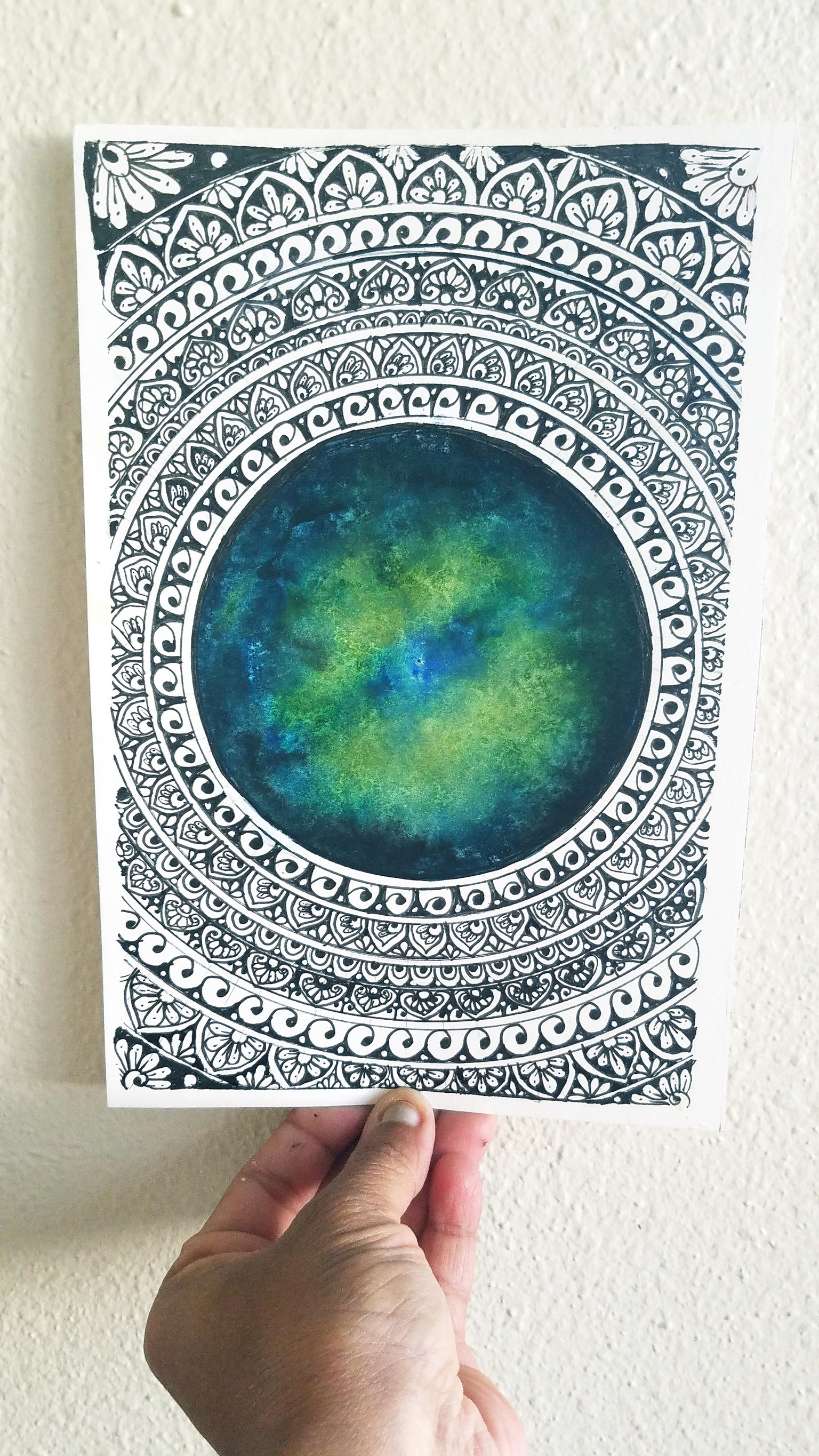 Emerald Galaxy Mandala - image 1 - student project