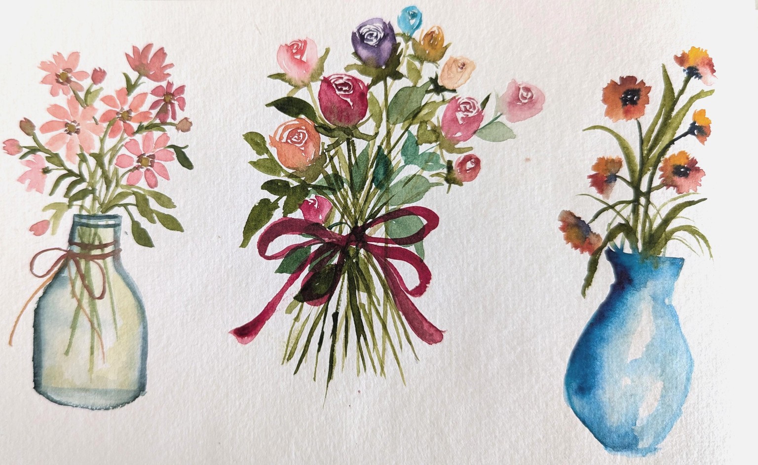 Mini Watercolor Florals : 6 Floral Projects In Charming Vases & Pots - image 1 - student project
