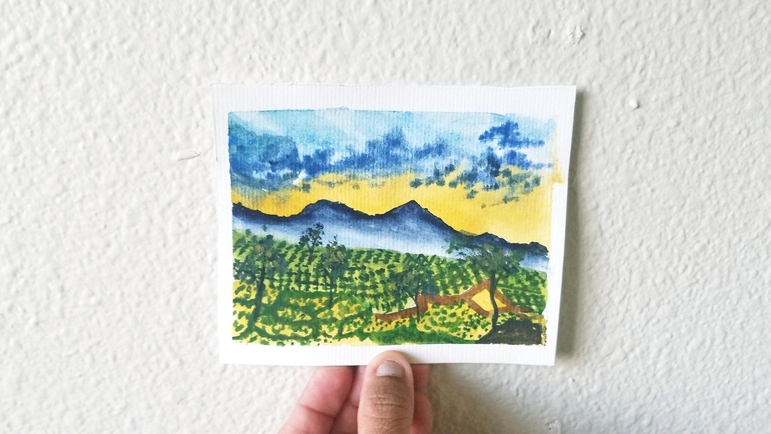 Learn to Paint Tea Gardens With Watercolors - image 2 - student project