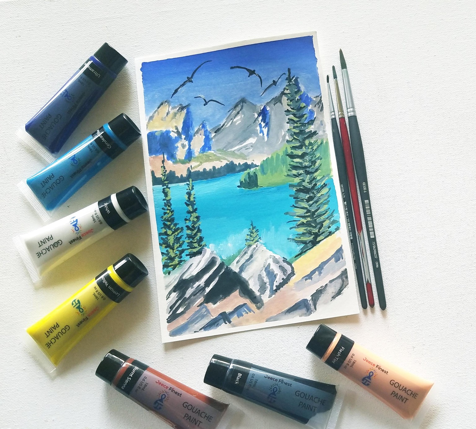 Gouache Landscape - image 2 - student project